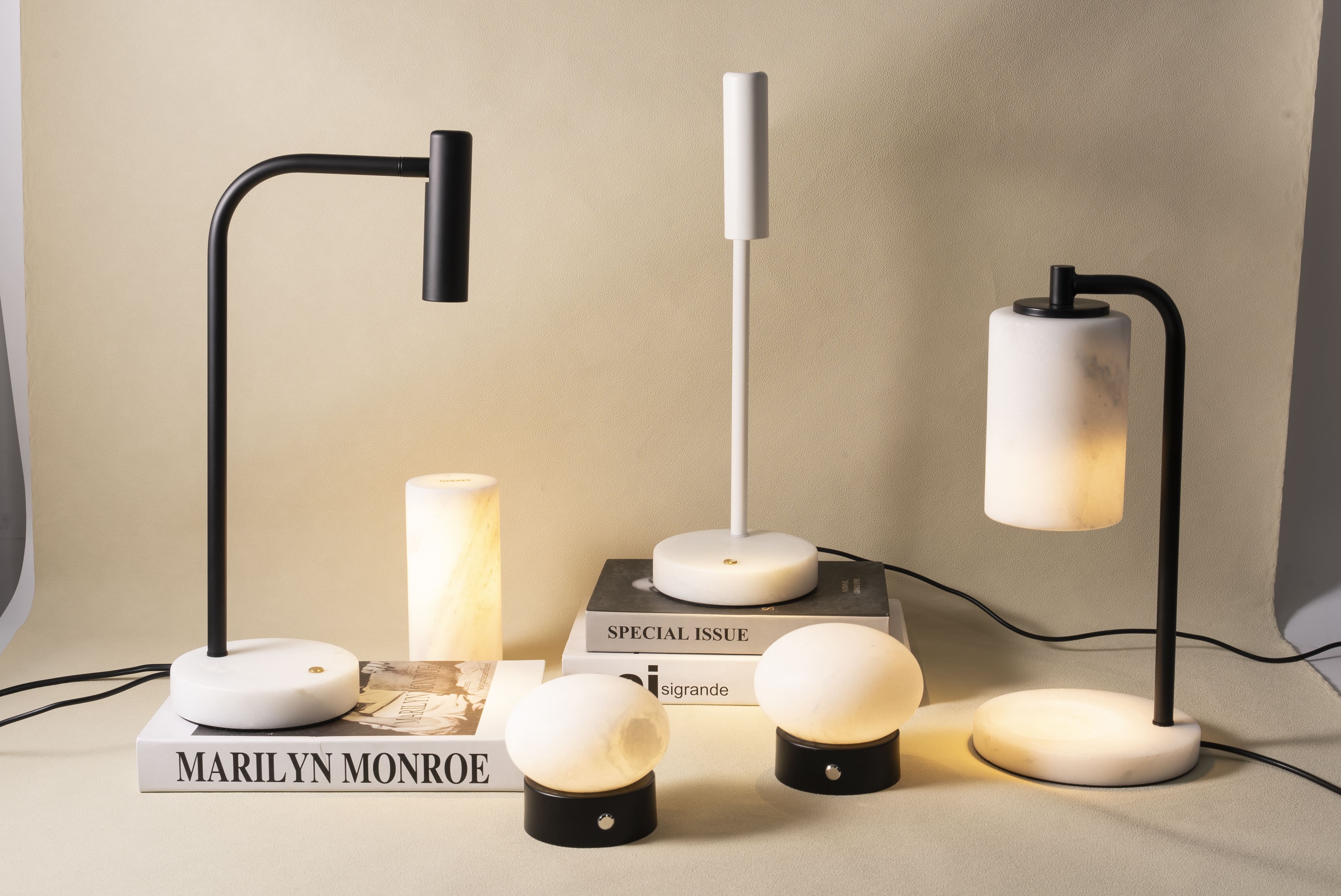 Koville luxury marble lighting lamp made from natural stone