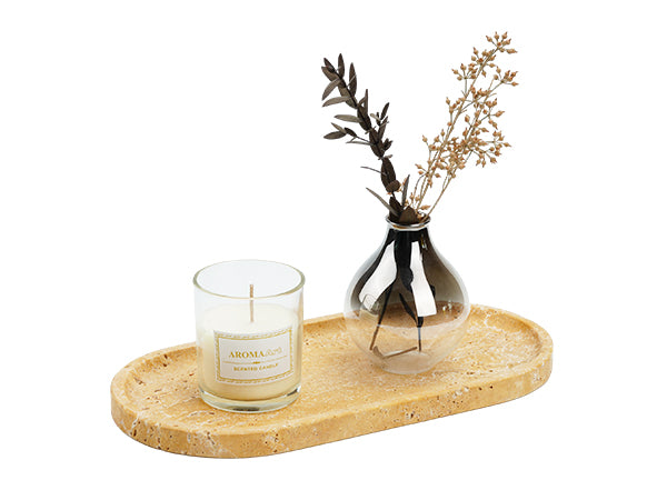 Race Track Tray - Golden (Travertine)