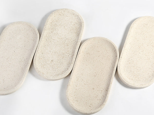 Race Track Tray - Moca Cream Media (Marble)