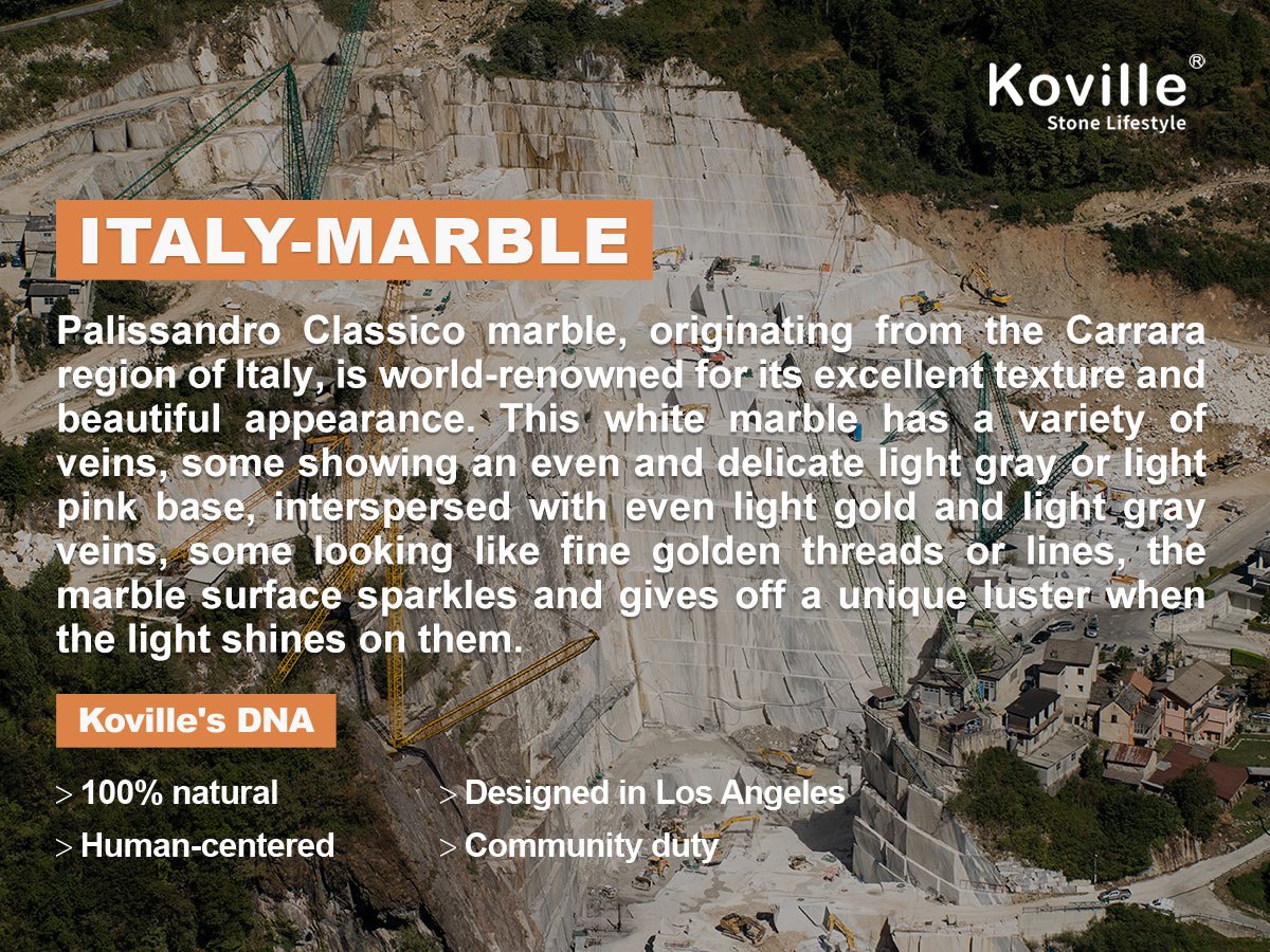 Round Tray - Marble (Palissandro Classico)