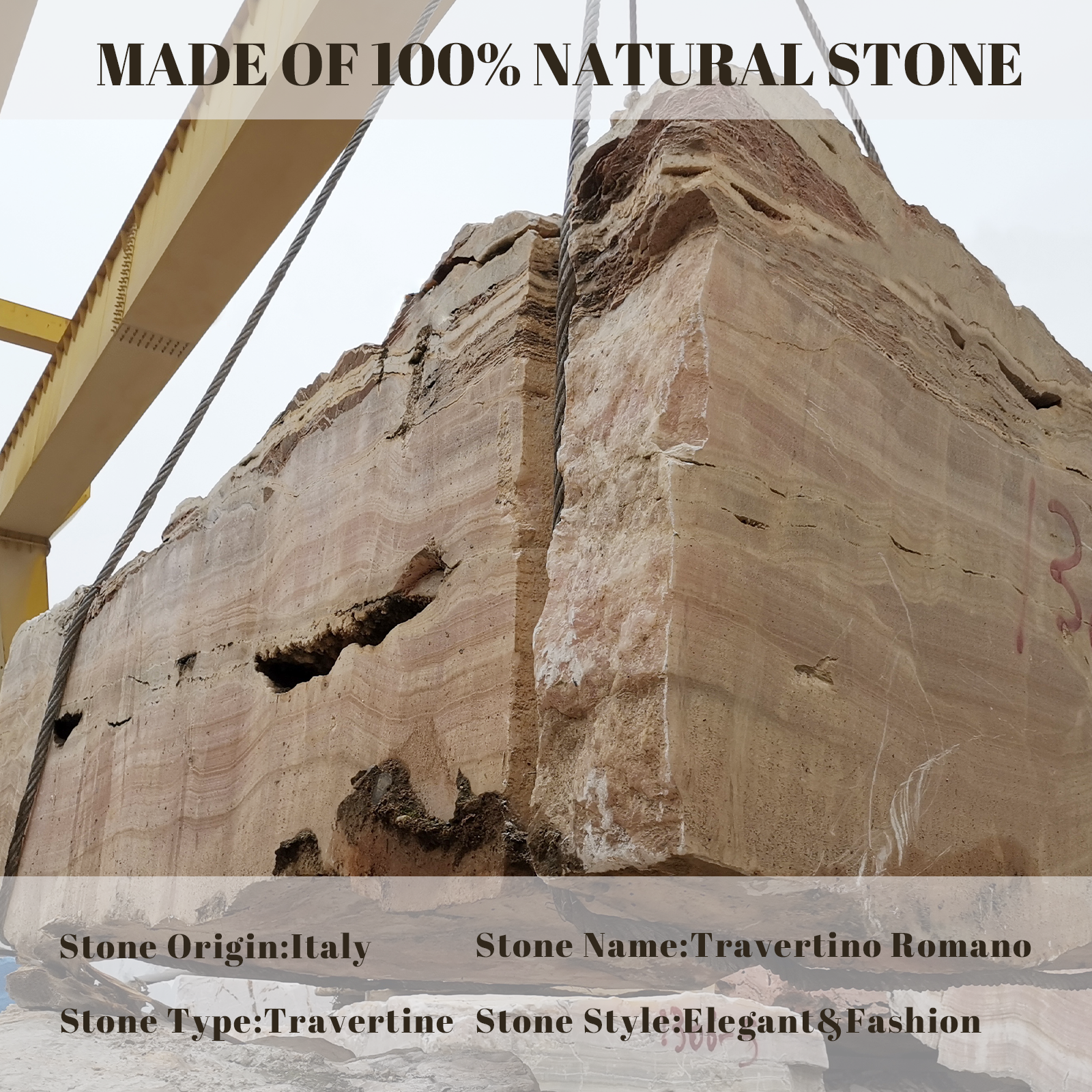 Rectangular Serving Tray - Travertine (Romano)