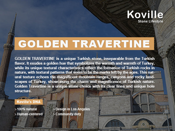 Race Track Tray - Golden (Travertine)