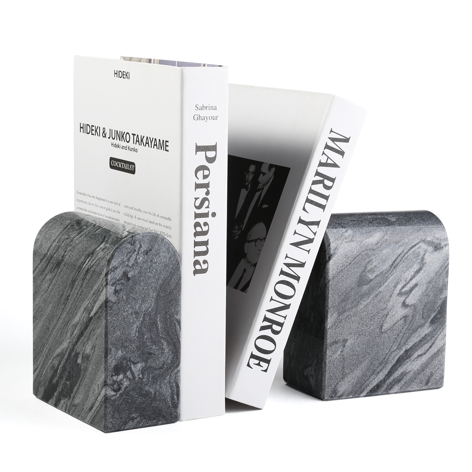 Triumphal Arch Bookends Large - Granite (Monte Grigio)