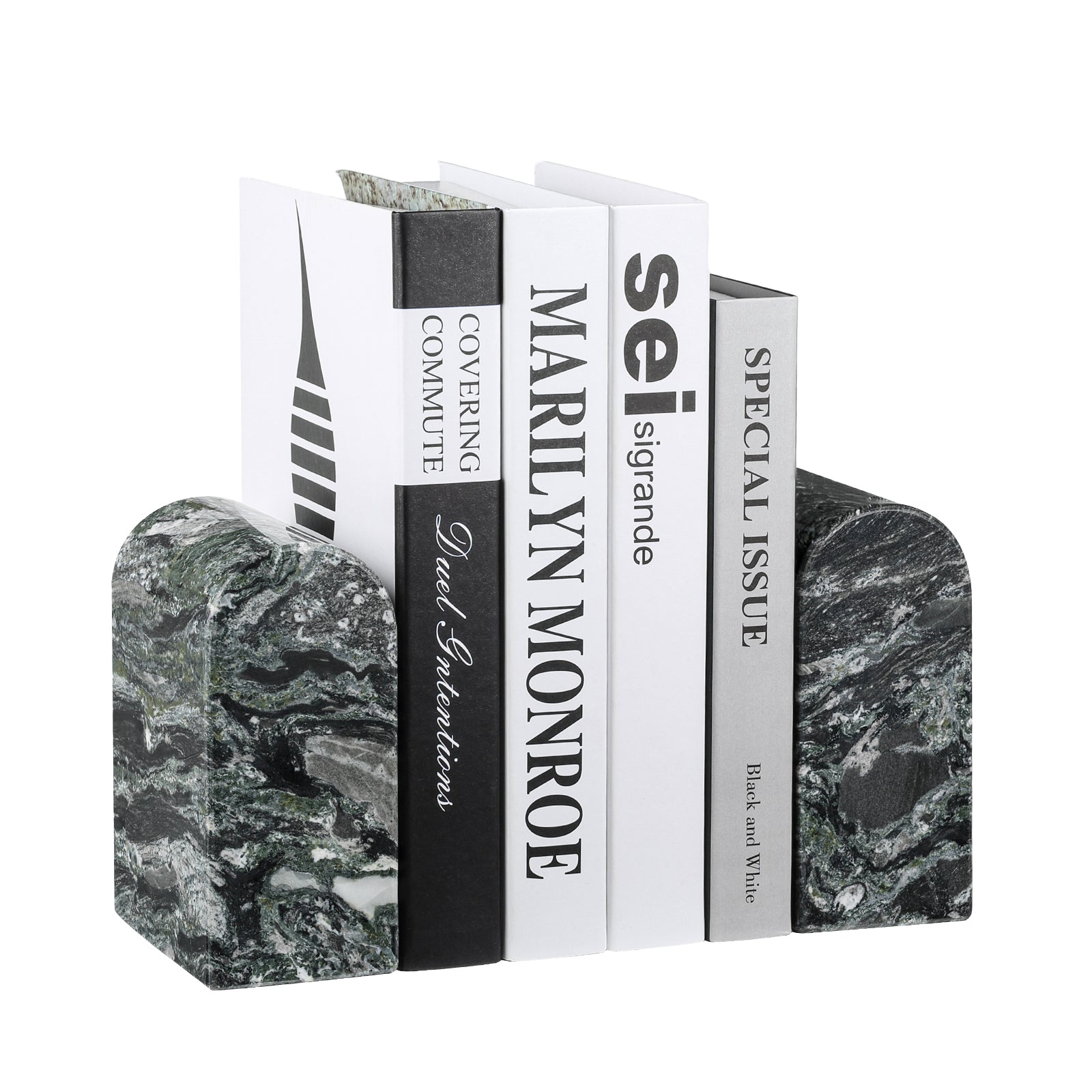 Triumphal Arch Bookends Large - Granite (Olive Green)
