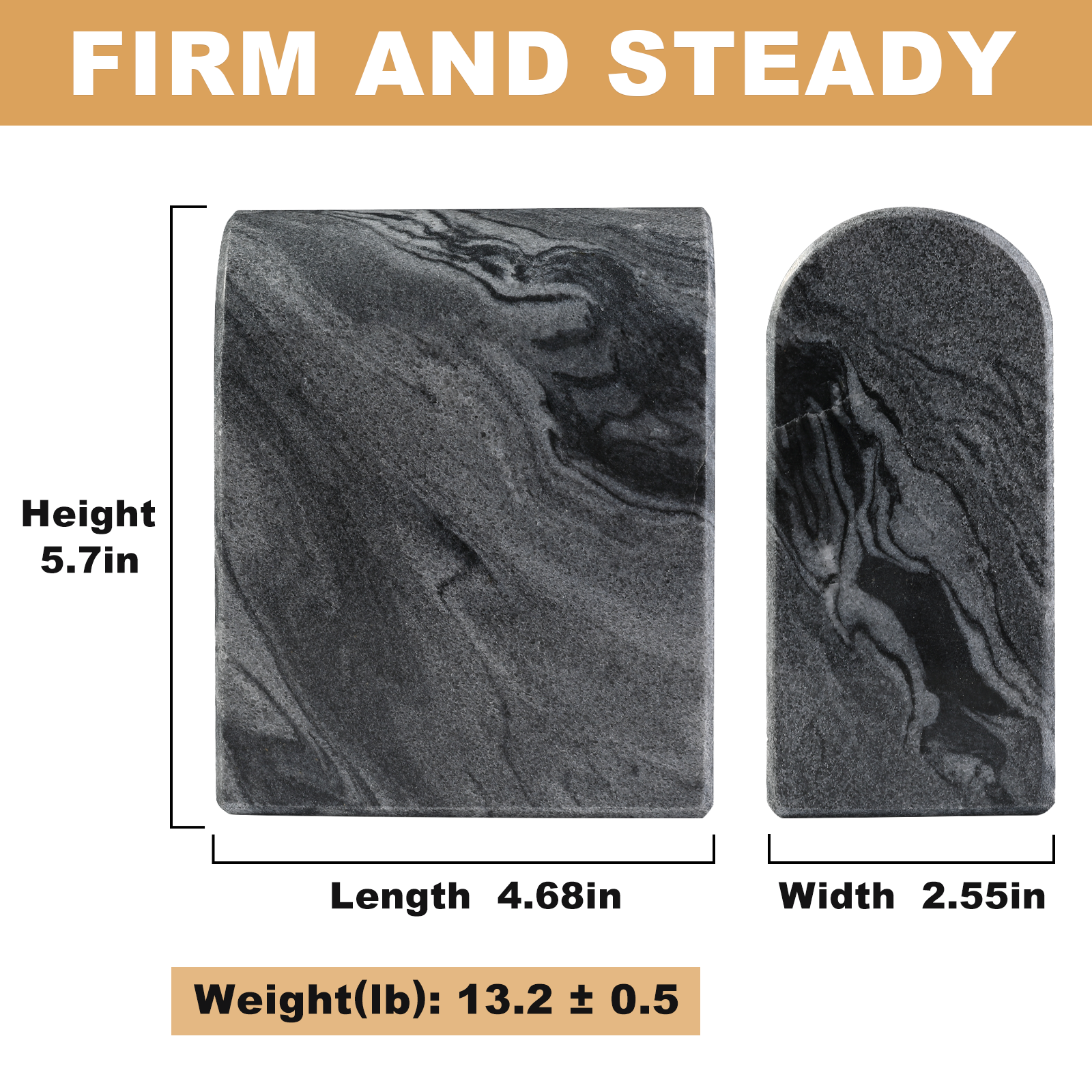 Triumphal Arch Bookends Large - Granite (Monte Grigio)