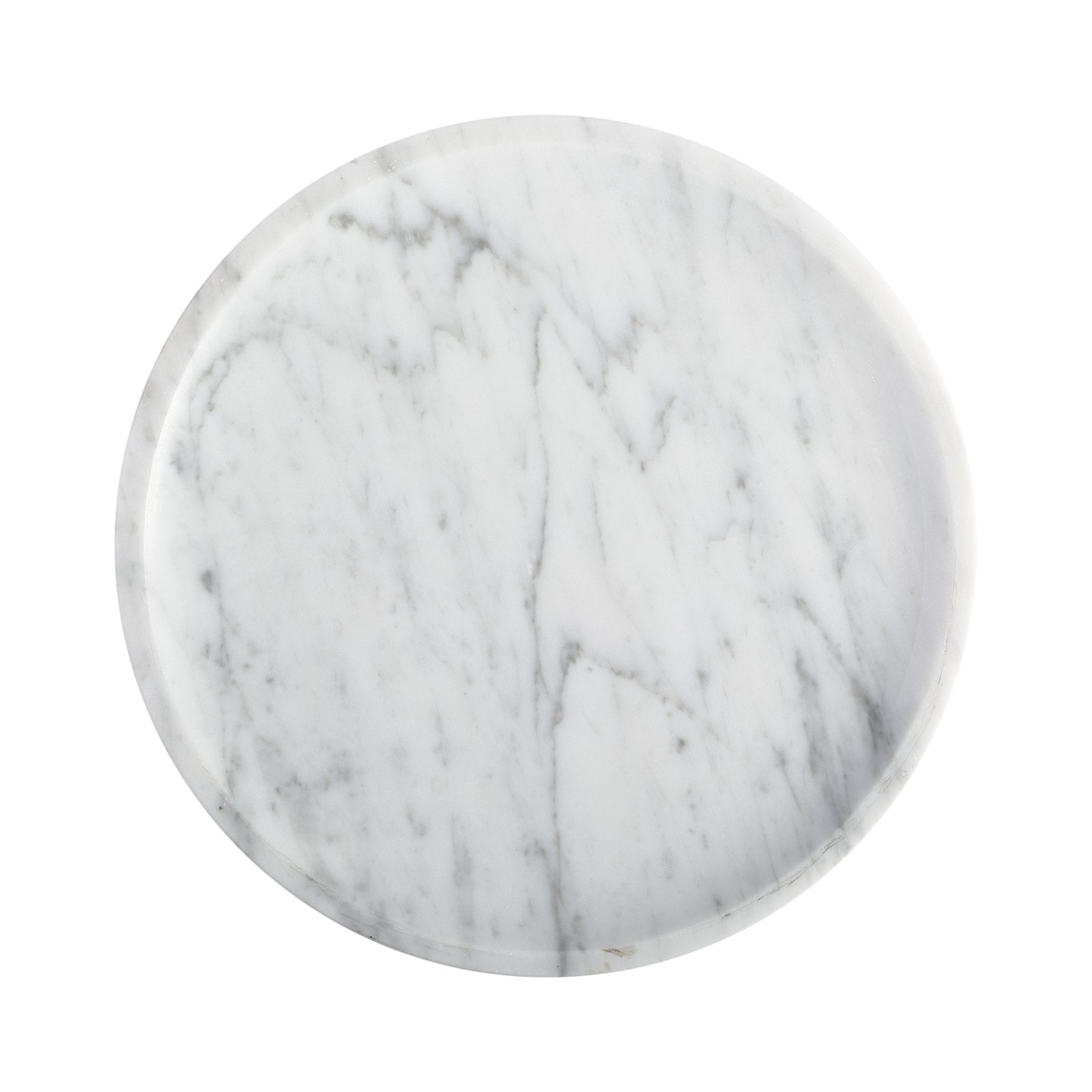 Round Serving Tray - Marble (Arabescato)