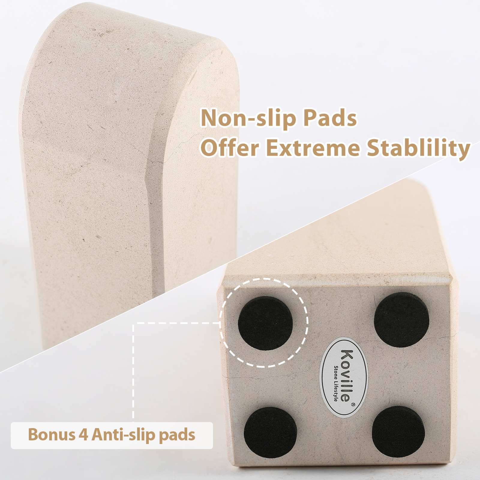 Triumphal Arch Bookends Medium - Marble (Moleanos Beige)