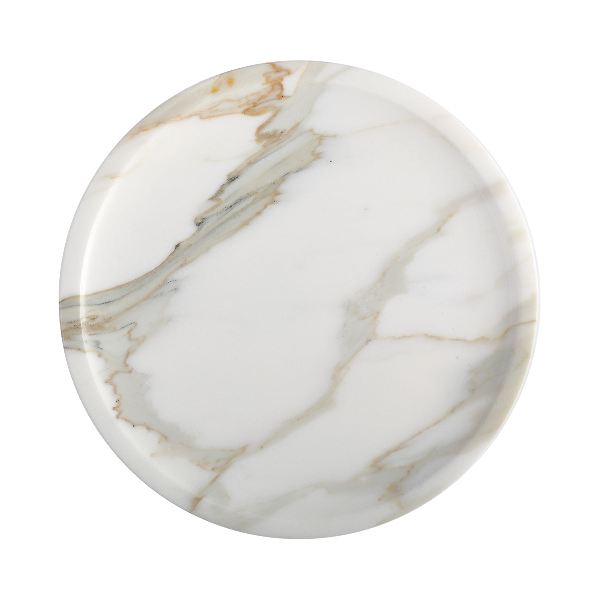 Round Serving Tray - Marble (Statuario)