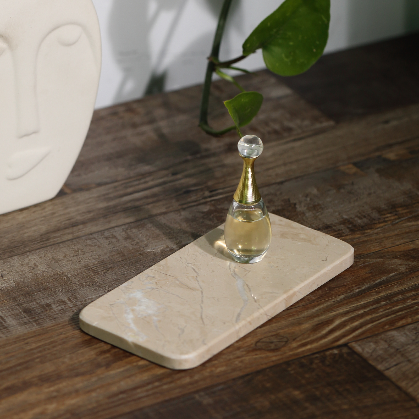 Rectangular Serving Tray - Marble (Crema Beige)
