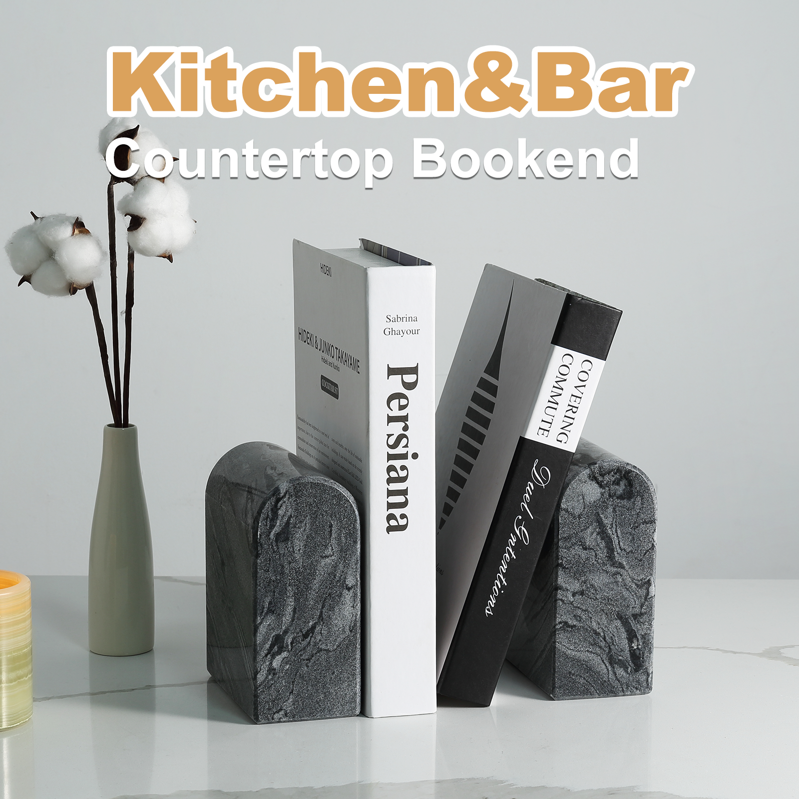 Triumphal Arch Bookends Large - Granite (Monte Grigio)