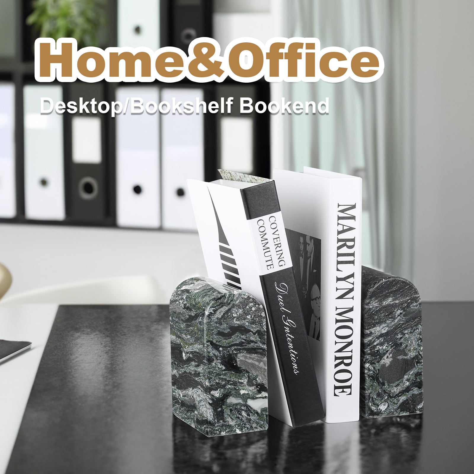 Triumphal Arch Bookends Large - Granite (Olive Green)