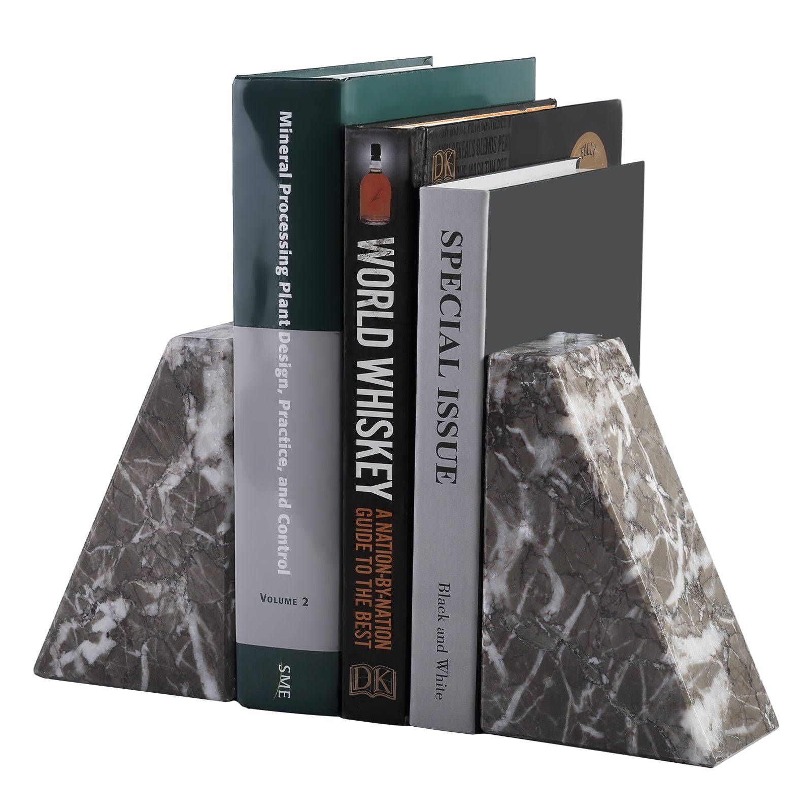 Trapezoid Bookend - Marble (Gris Lido)
