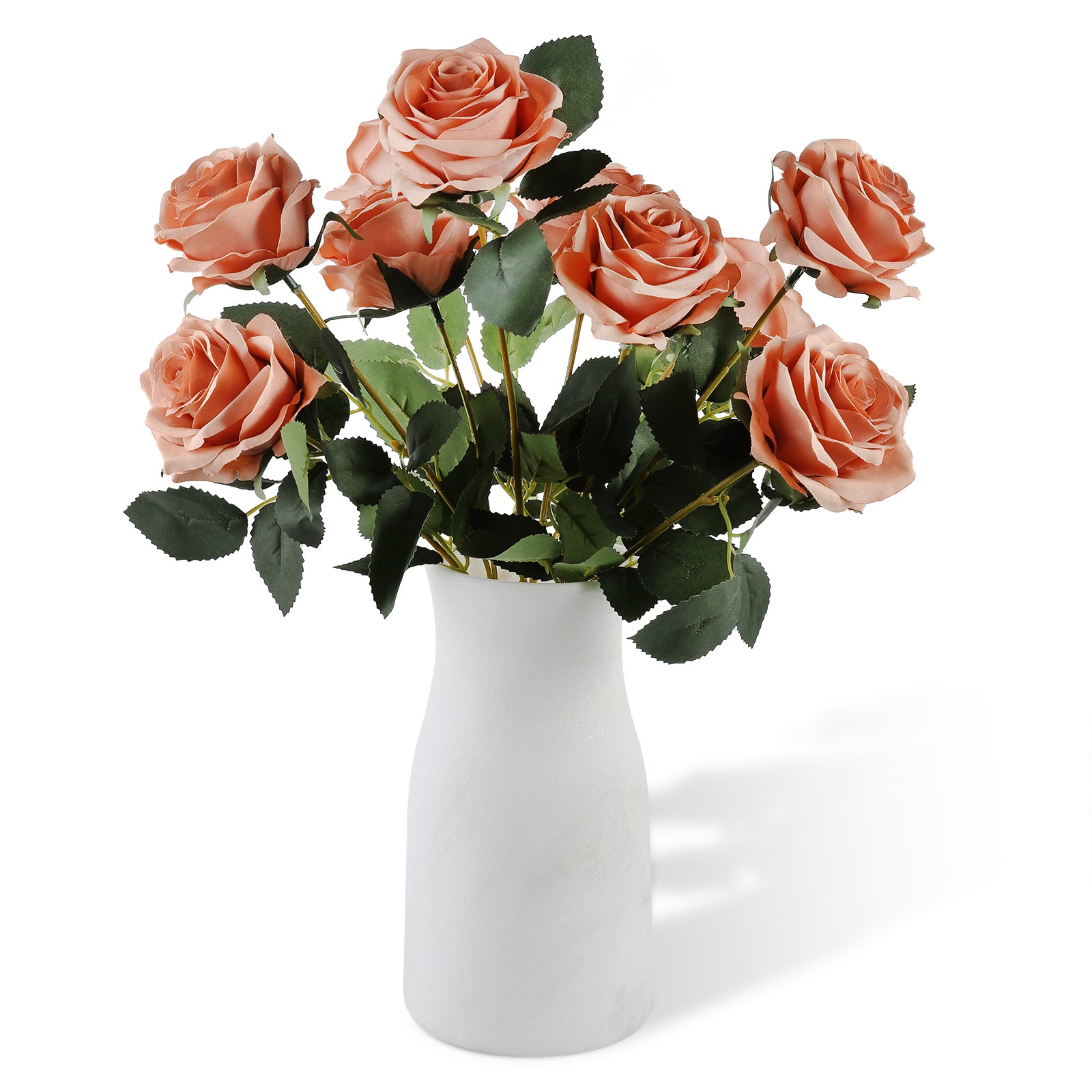 Koville Natural Marble Vase 4.04"-Namib Bianco