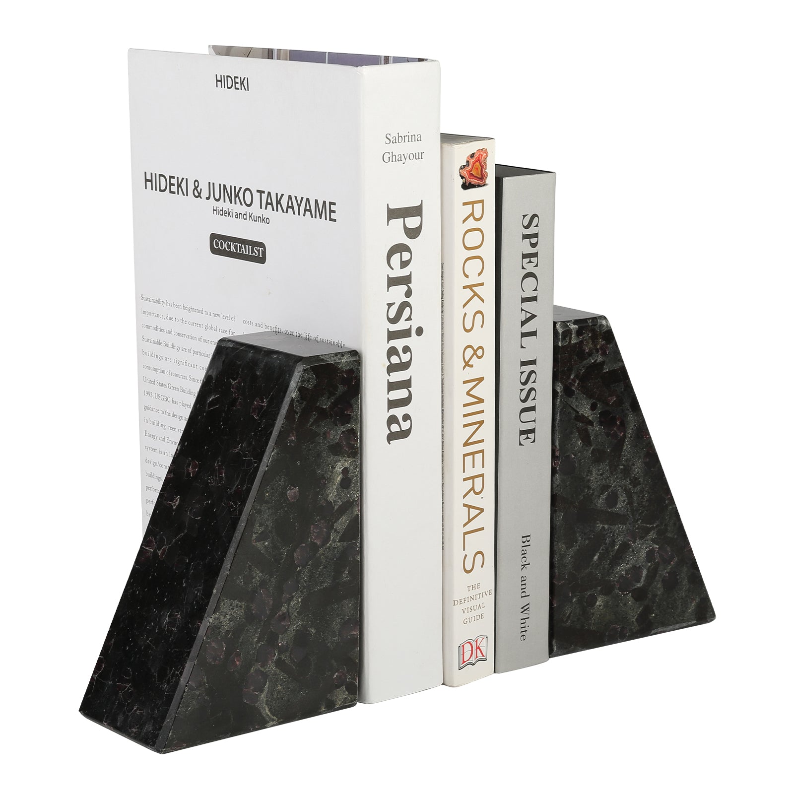 Trapezoid Bookends - Granite (Meteorus)