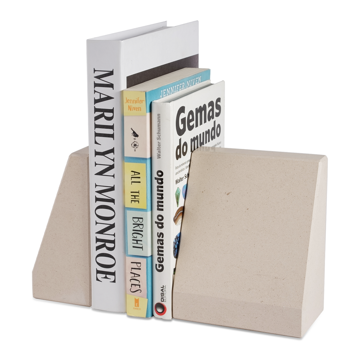 Mayan Pyramids Bookends - Marble (Moleanos Beige)