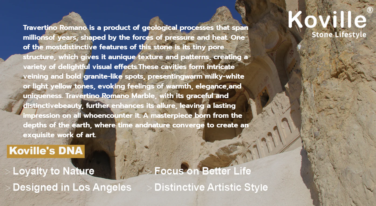 Rectangular Storage Tray- Travertine (Romano)