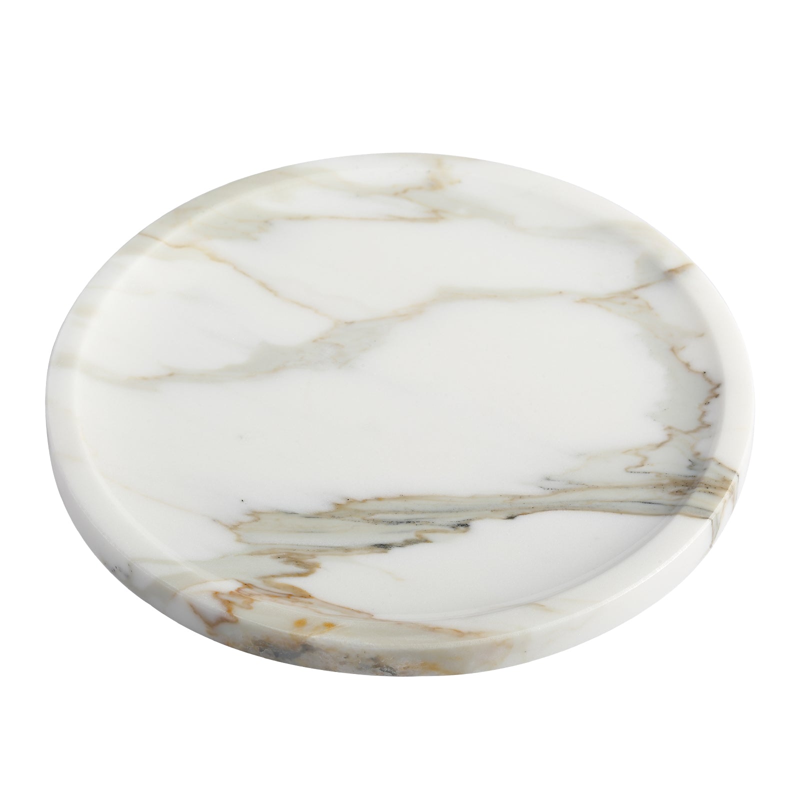 Round Serving Tray - Marble (Statuario)