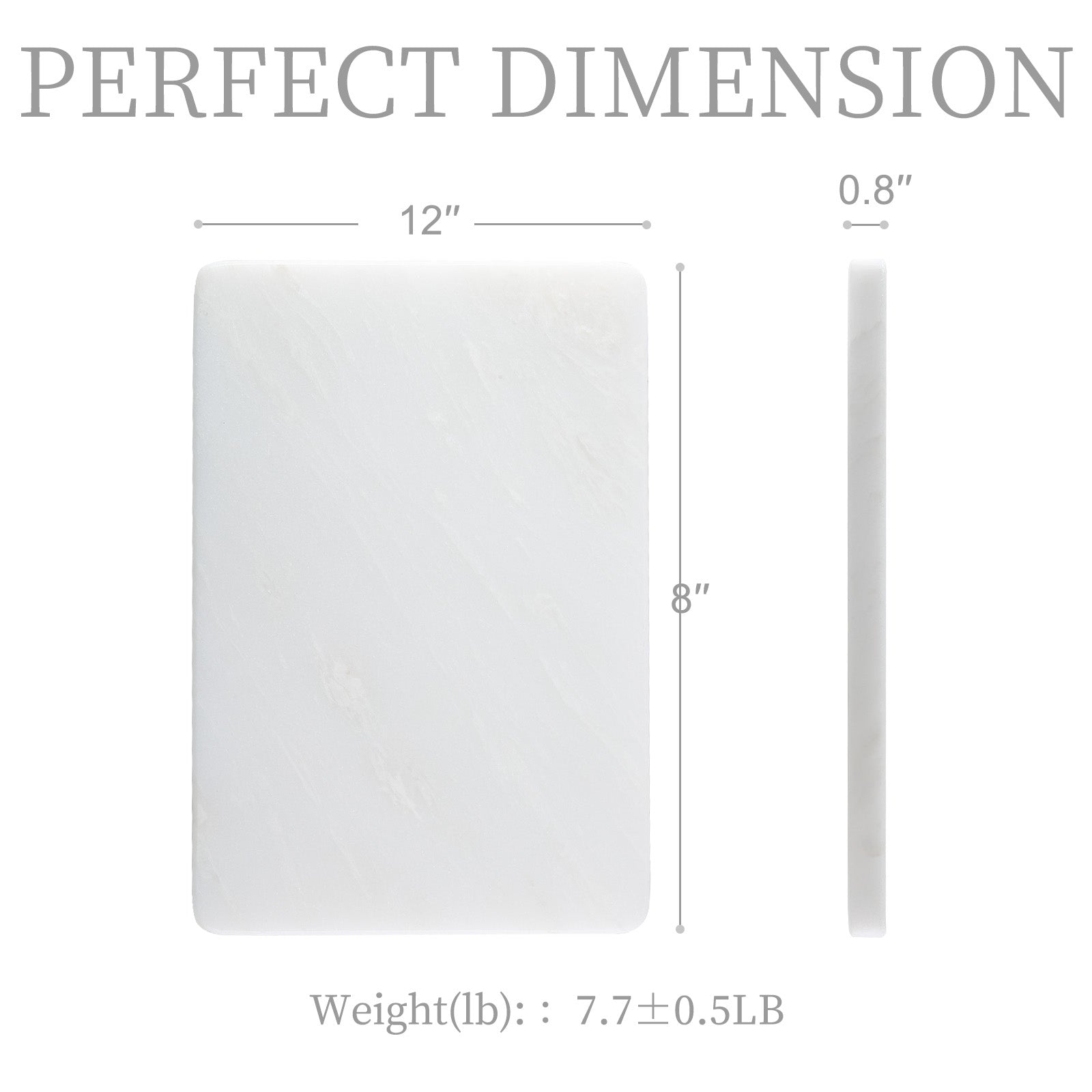 Koville Natural Marble Rectangle Pastry Board-Namib Bianco