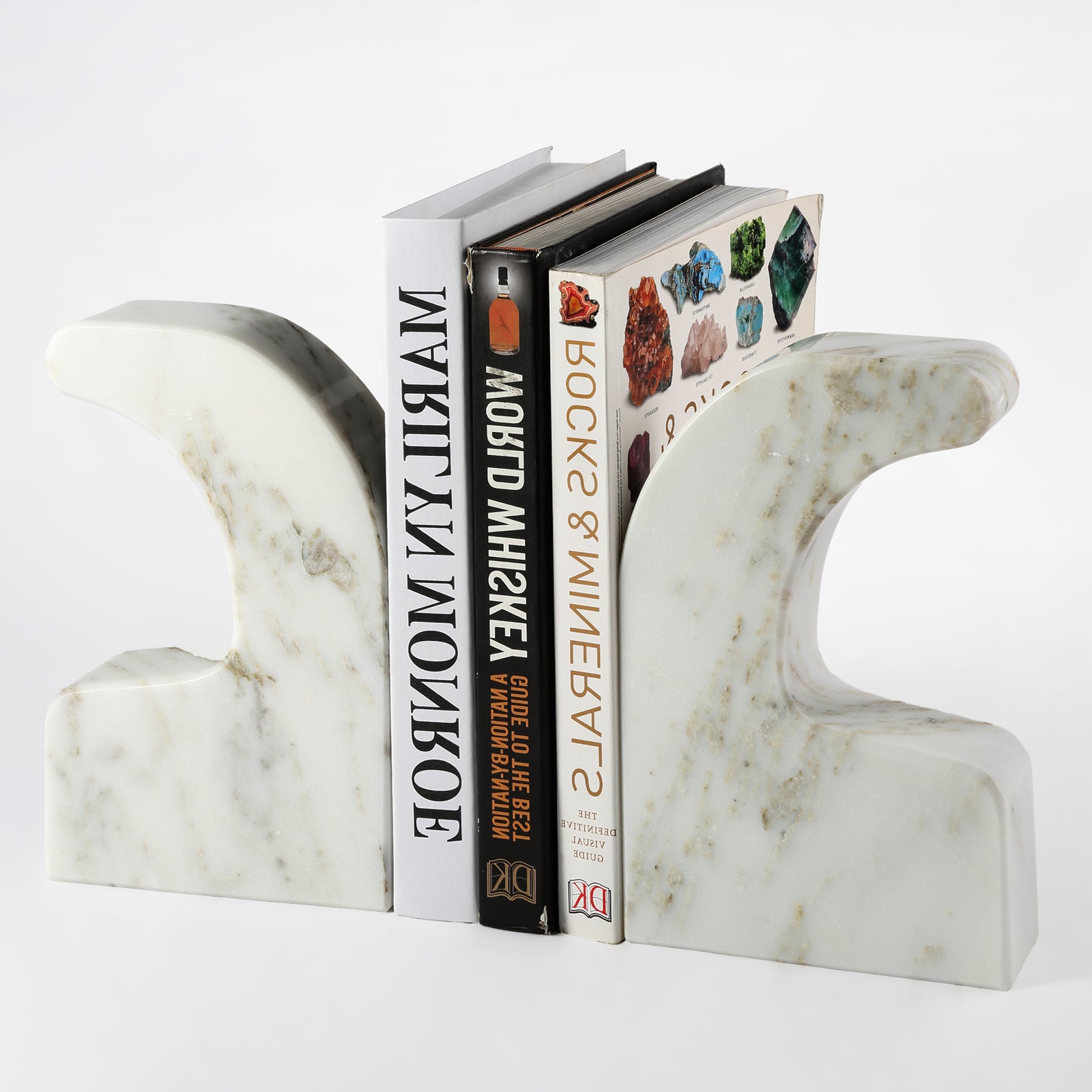 Swan Shaped Bookends - Marble (Oriental Calacatta)