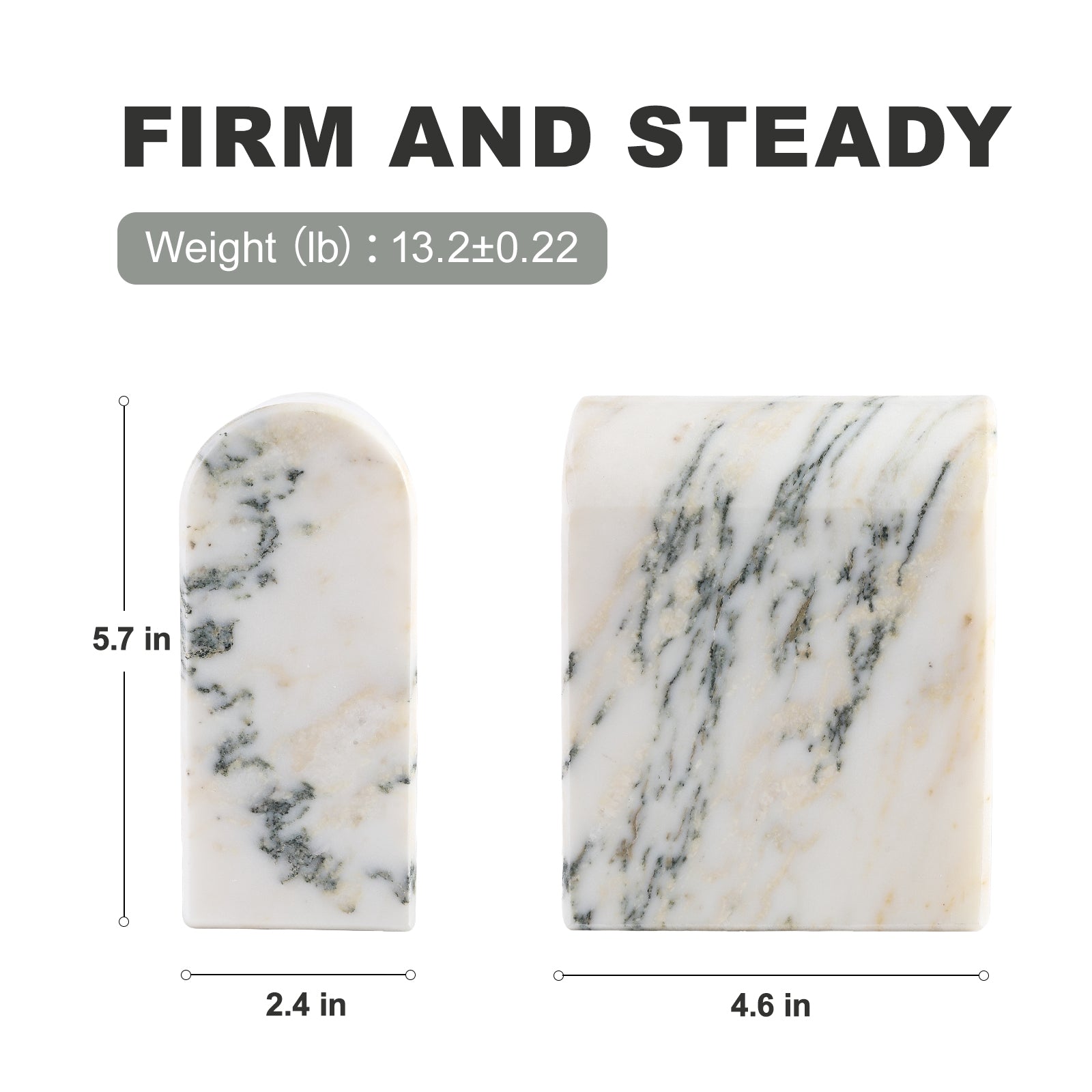 Triumphal Arch Bookends Large - Marble (Oriental Calacatta)