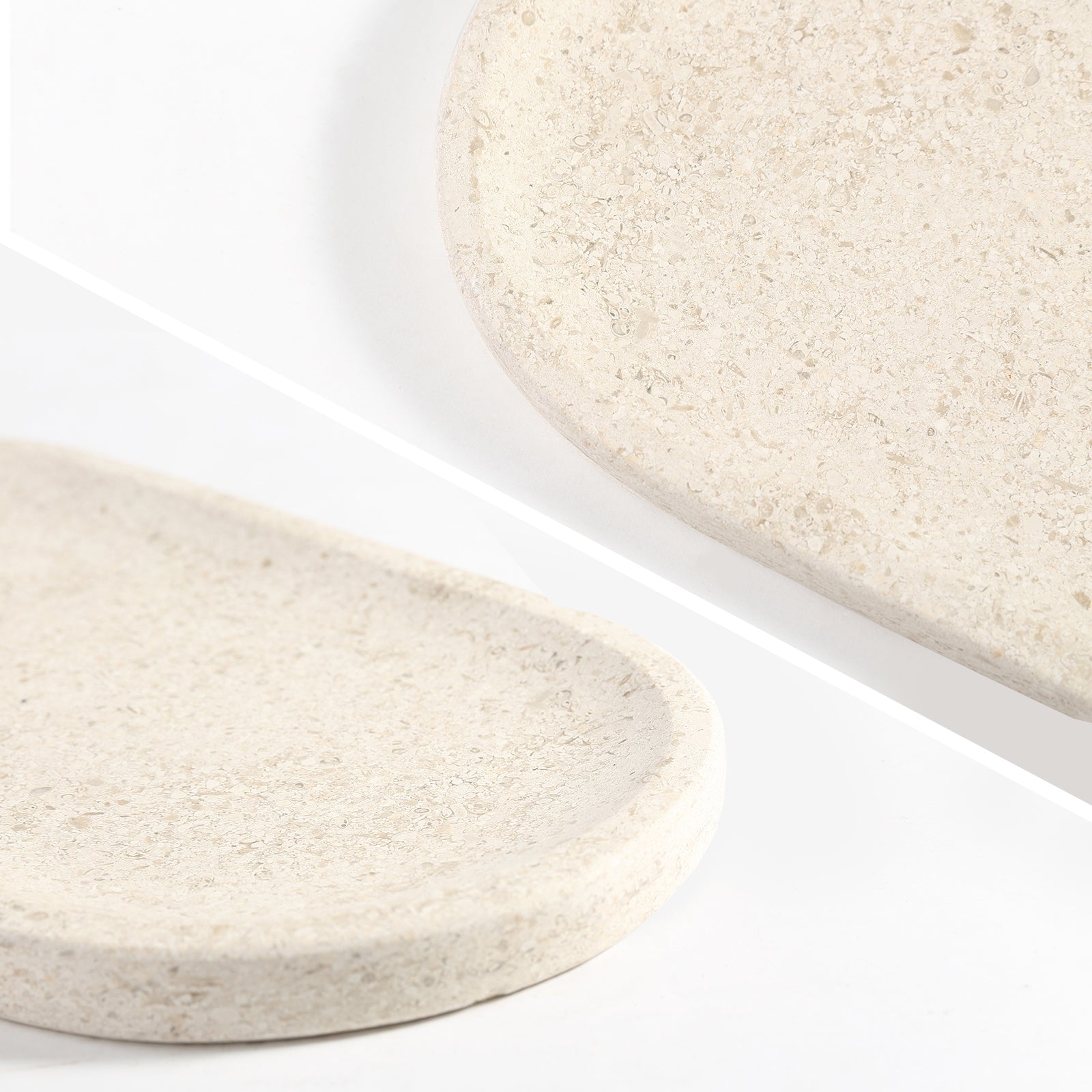 Race Track Tray - Moca Cream Media (Marble)