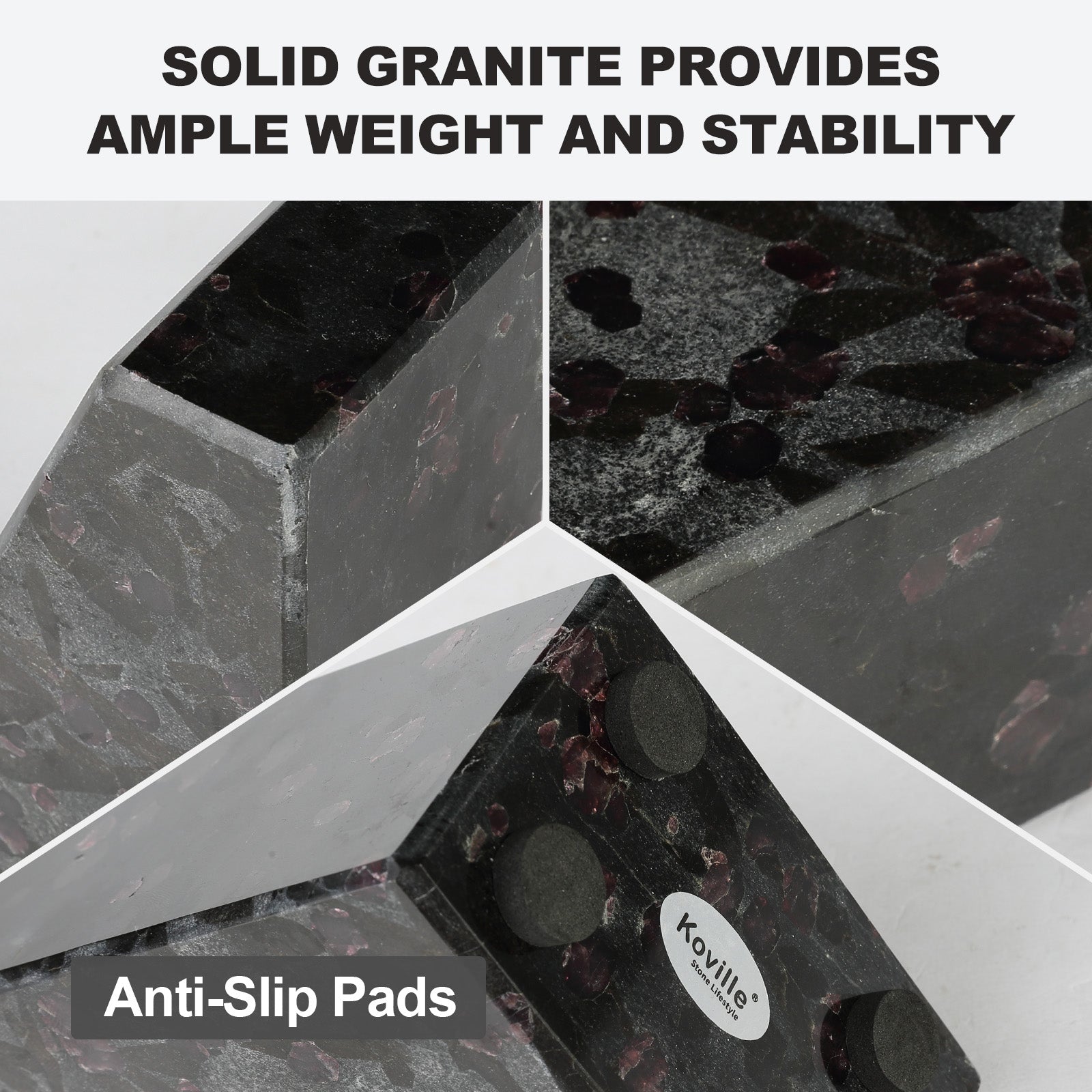 Trapezoid Bookends - Granite (Meteorus)