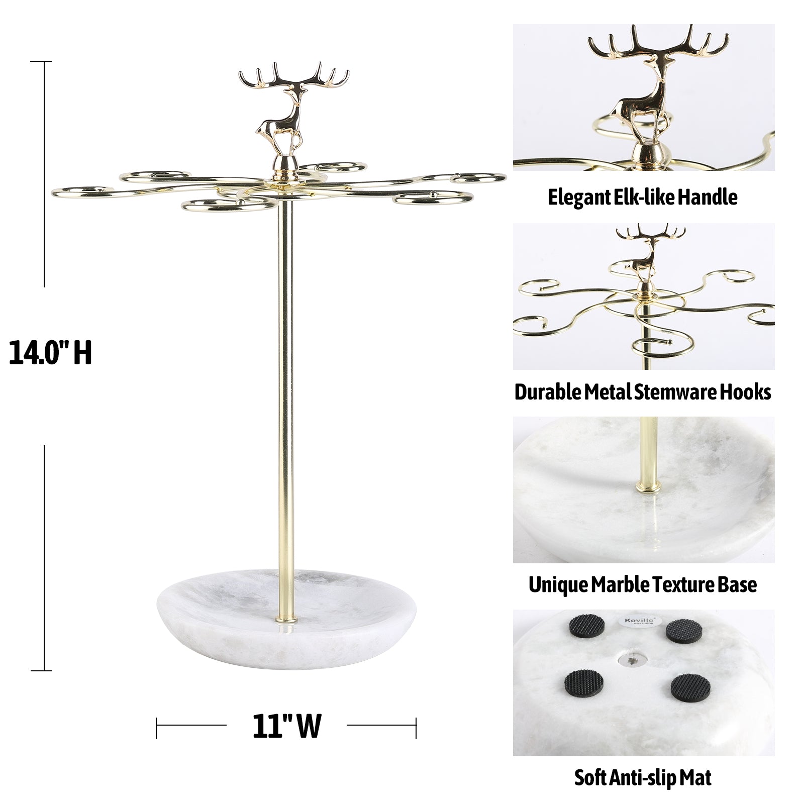 Stemware Rack - Marble (Namib Fantasy)