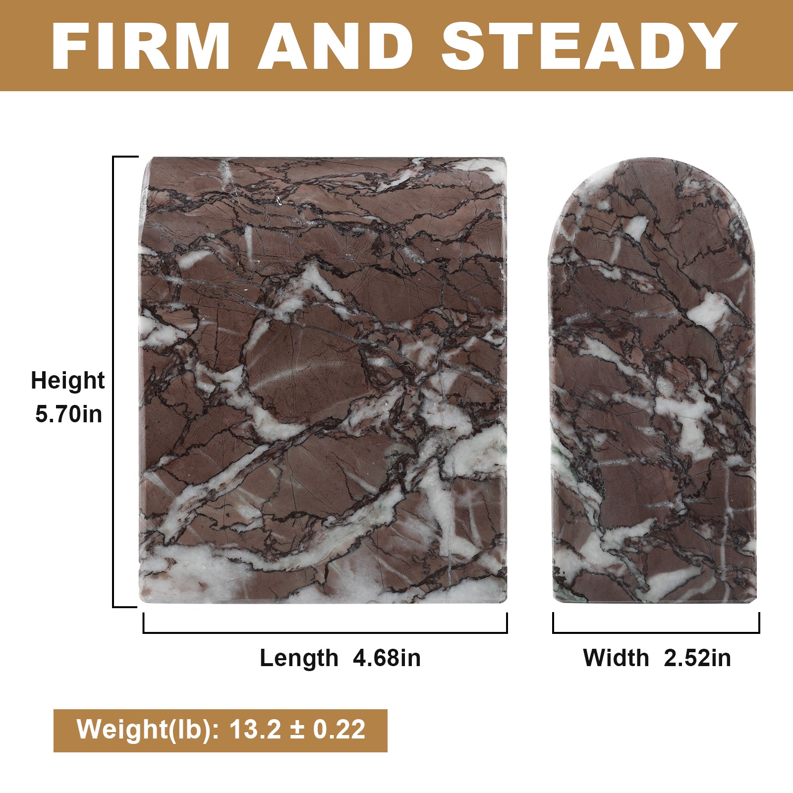 Triumphal Arch Bookends Large - Granite (Leopard)