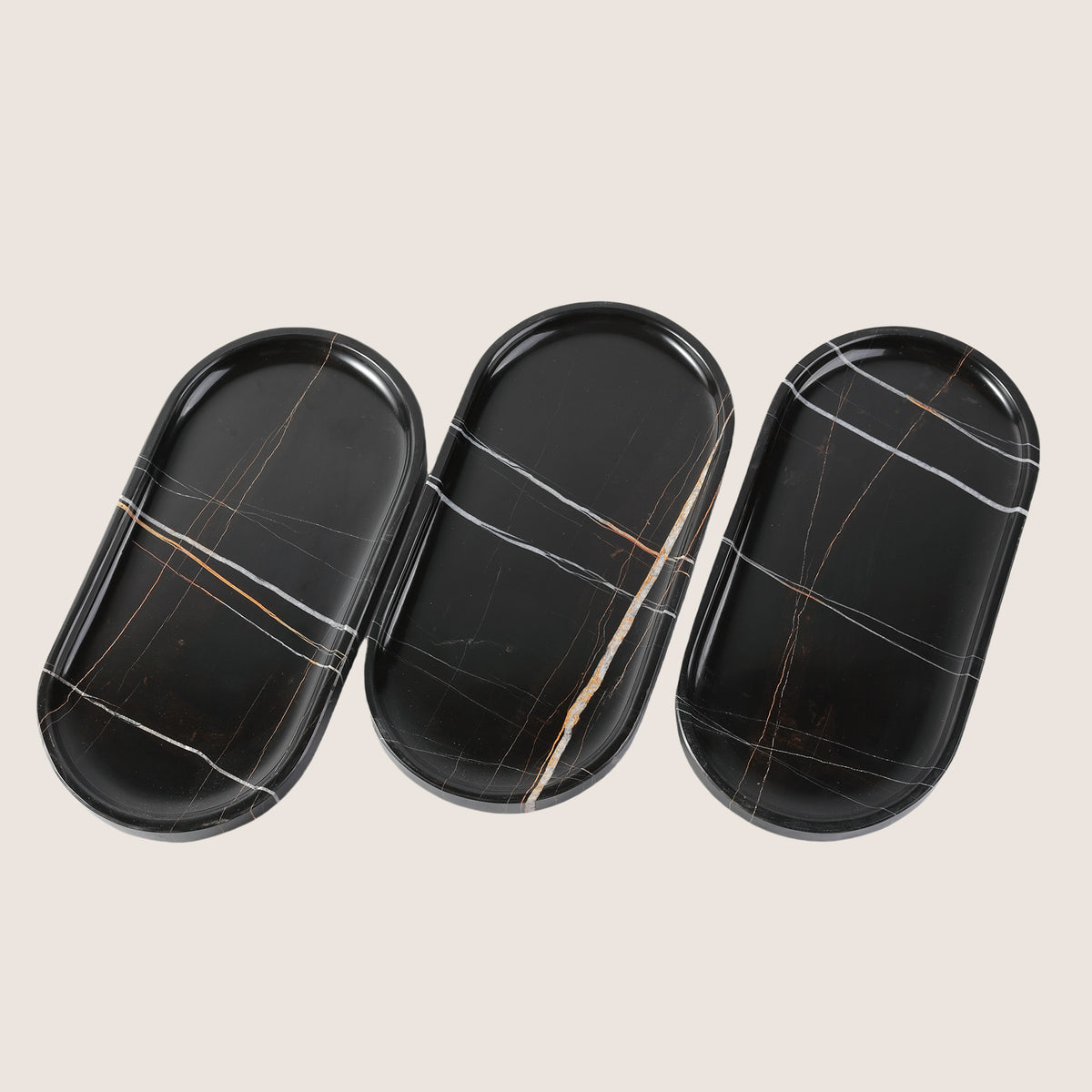 Race Track Tray - Black (Marble)