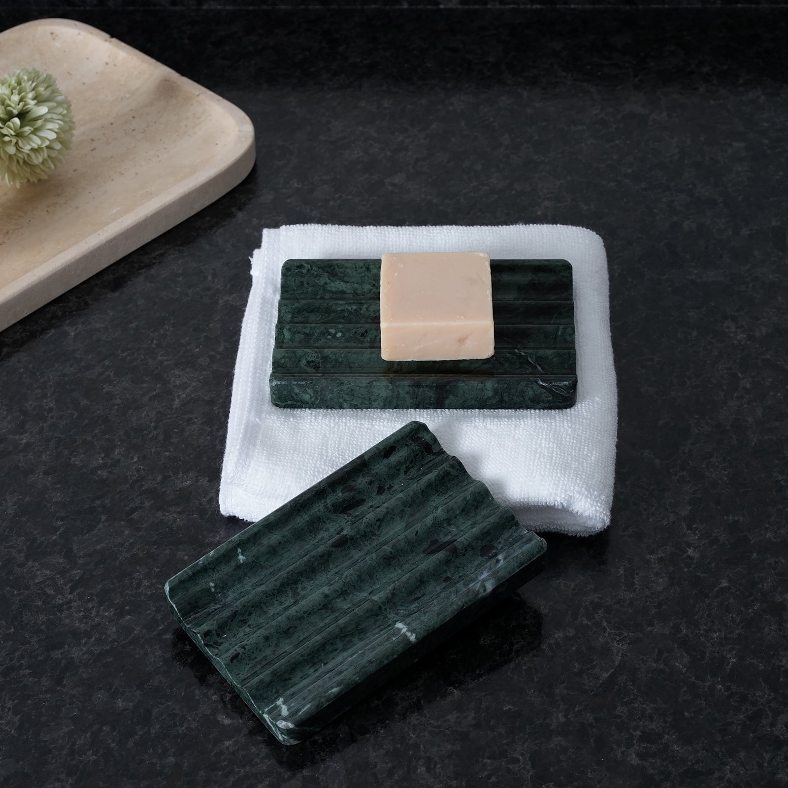 Soap Dish 2 Pcs - Marble (Verde Alpi)