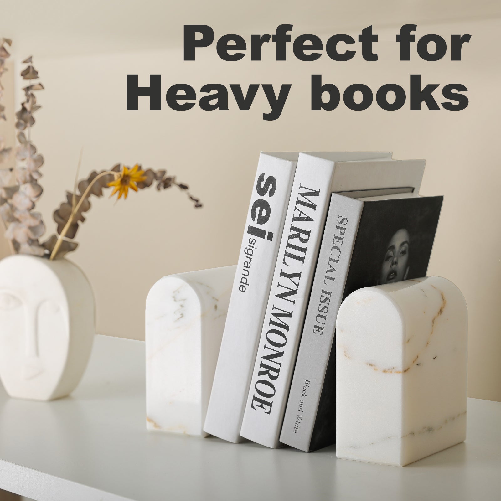 Triumphal Arch Bookends Large - Marble (Golden Calacatta)