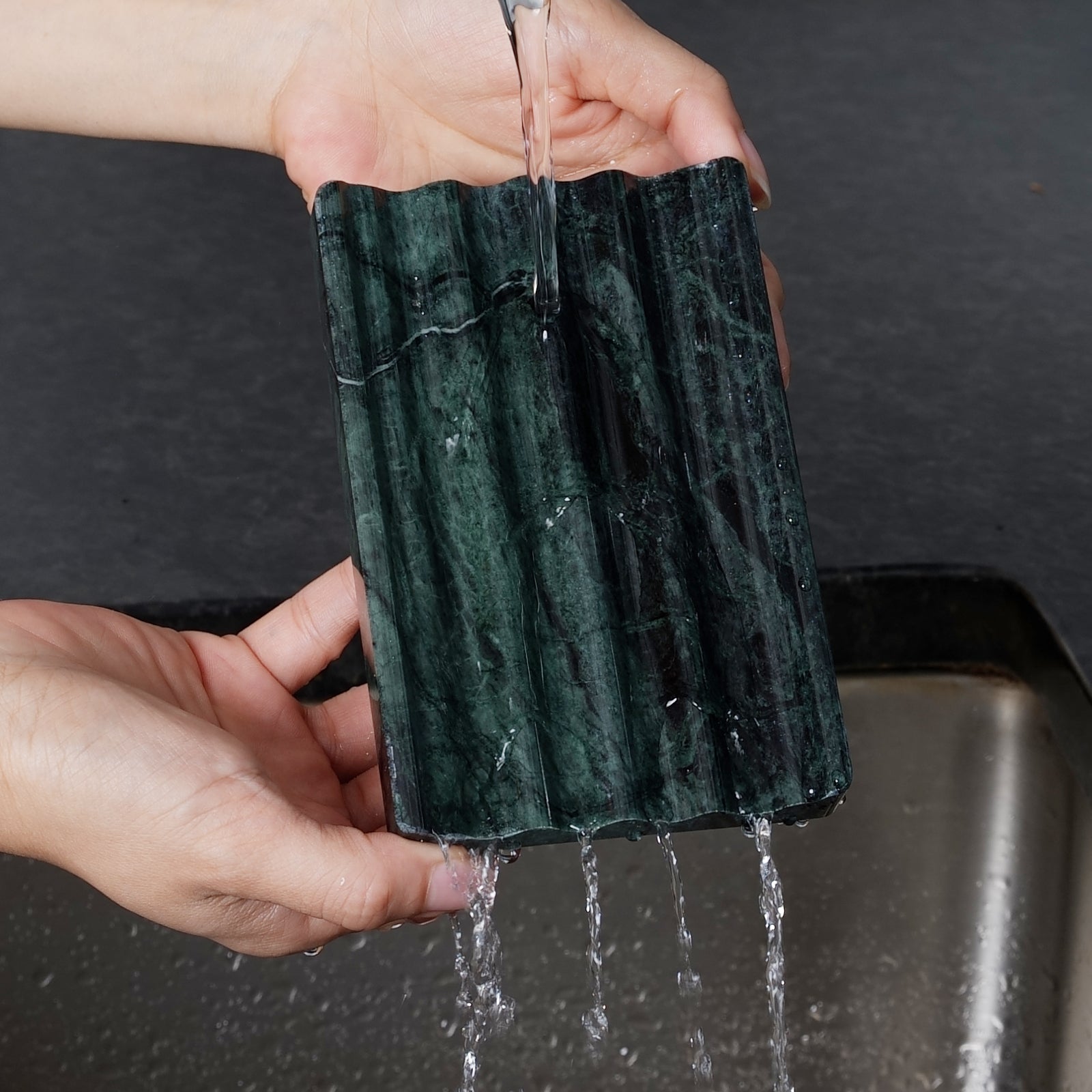 Soap Dish 2 Pcs - Marble (Verde Alpi)