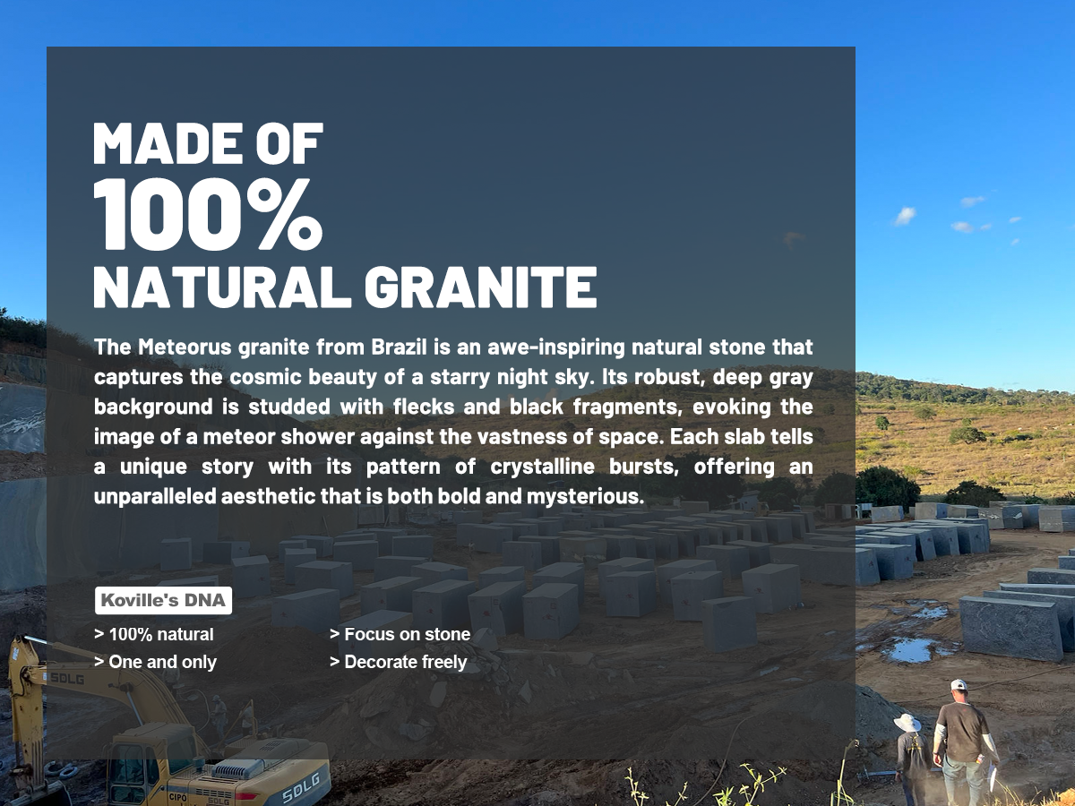 Trapezoid Bookends - Granite (Meteorus)