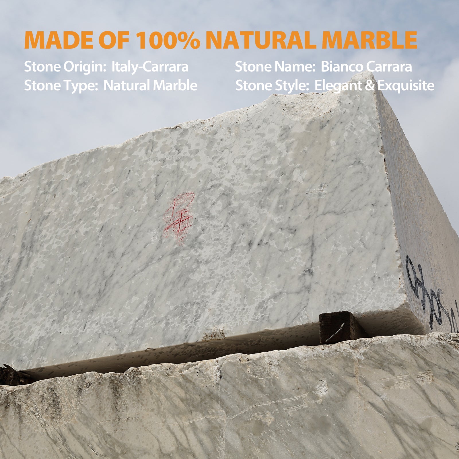 Koville 5 Holes Natural Marble Tea Light Candle Holder-Bianco Carrara