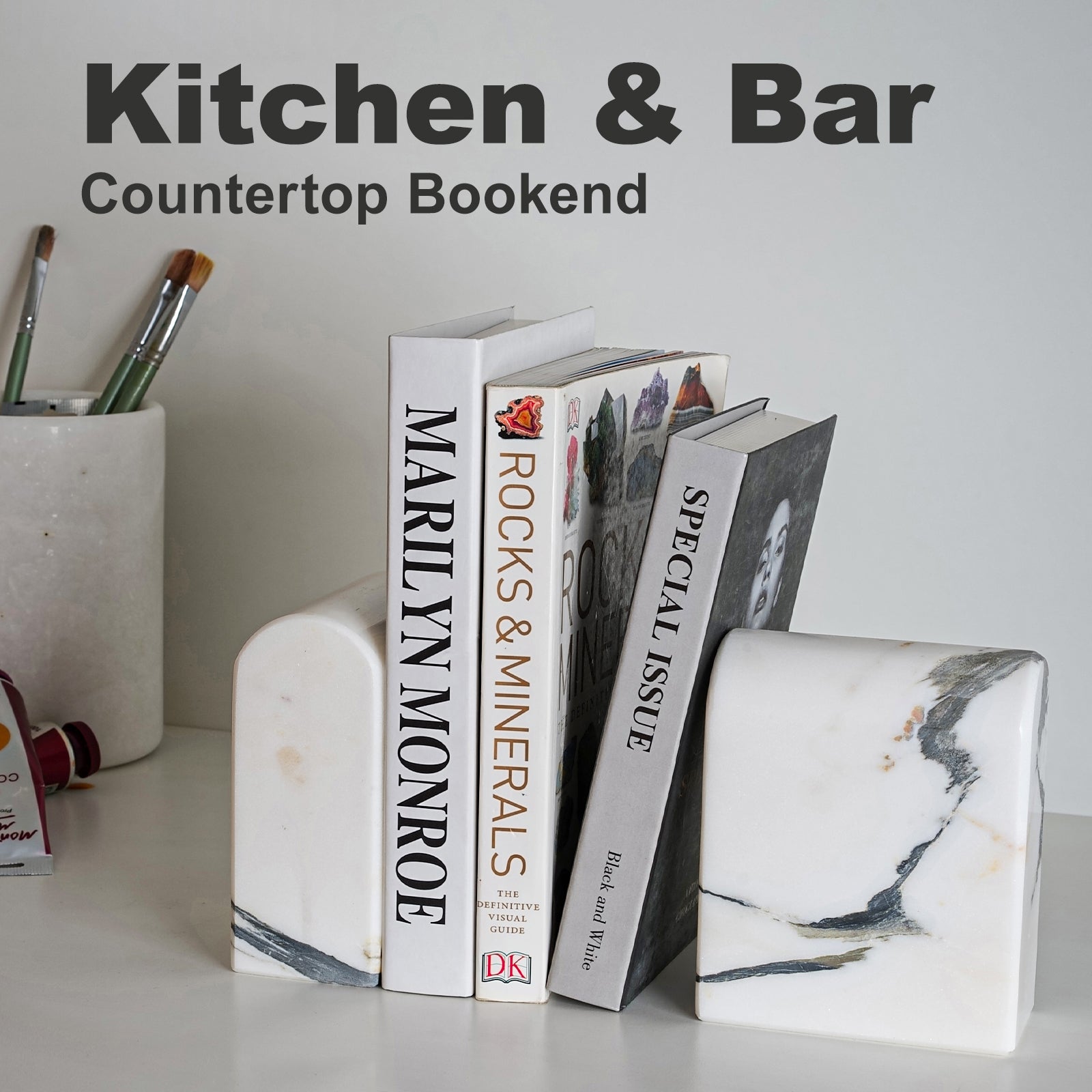 Triumphal Arch Bookends Large - Marble (Oriental Calacatta)