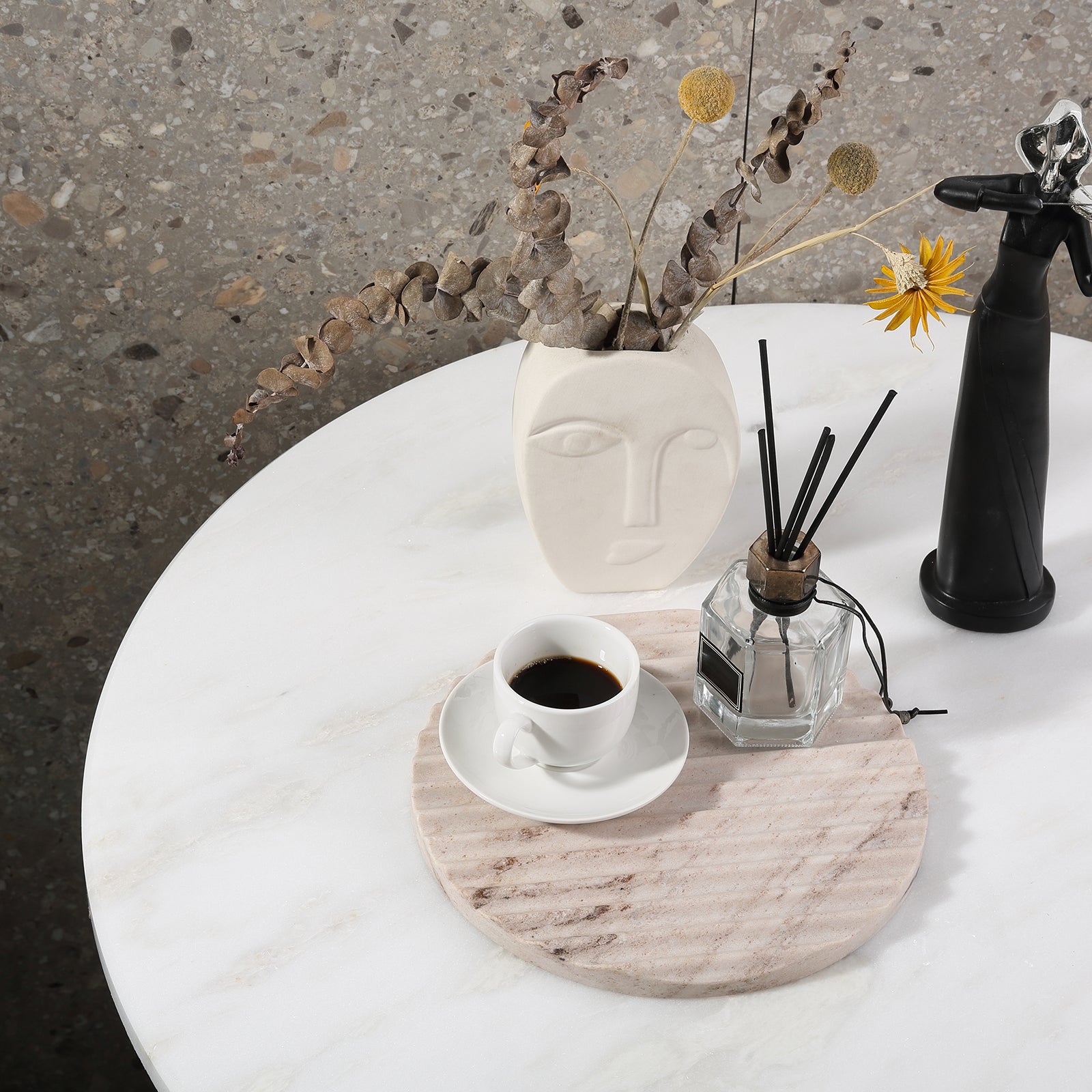 Round Tray - Marble (Palissandro Classico)