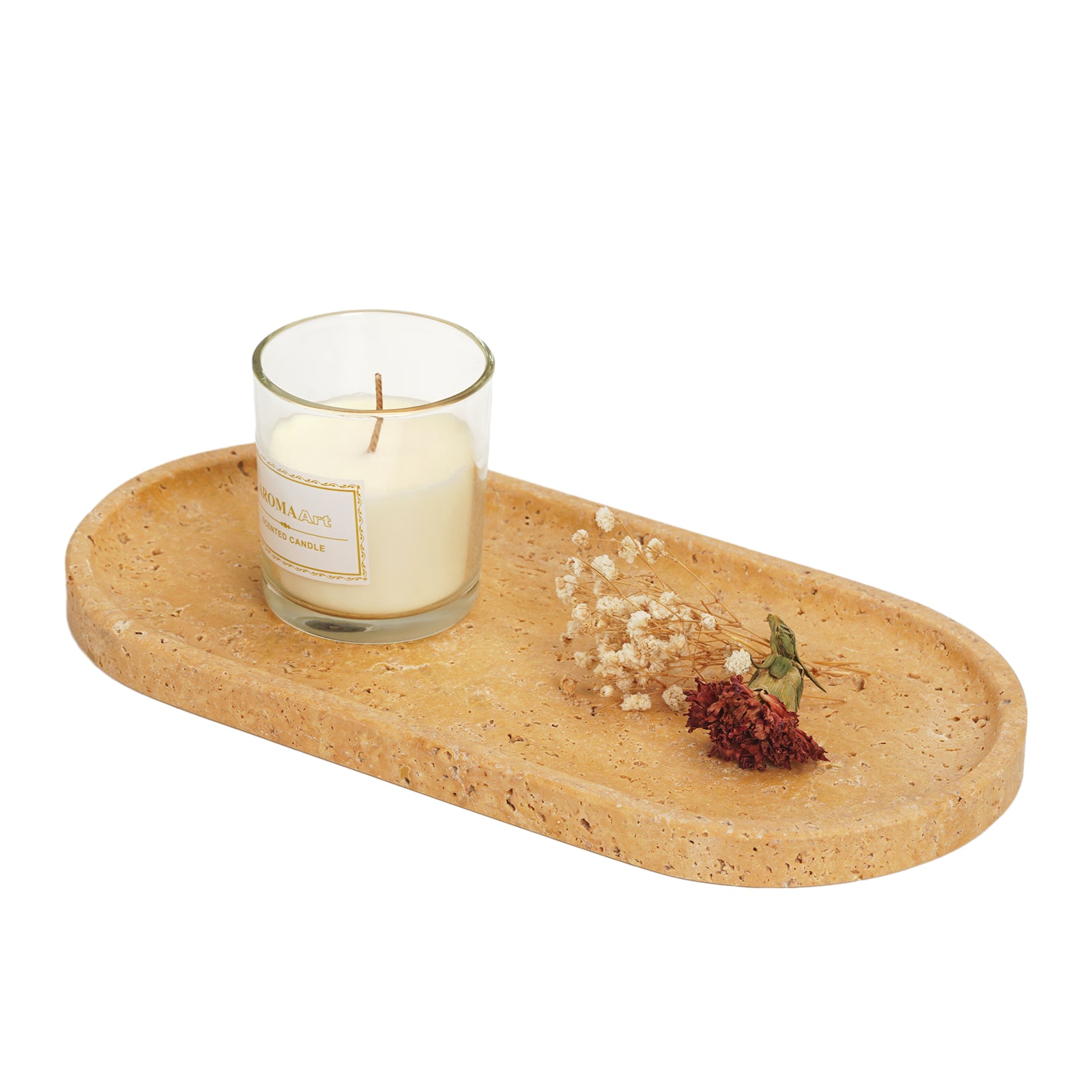 Race Track Tray - Golden (Travertine)