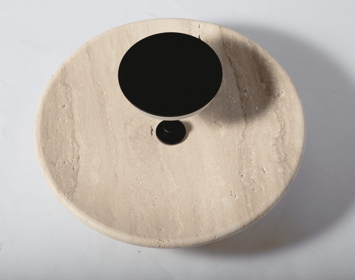 Koville Natural Stone Circular Wall Lamp – Ambient Interior Light