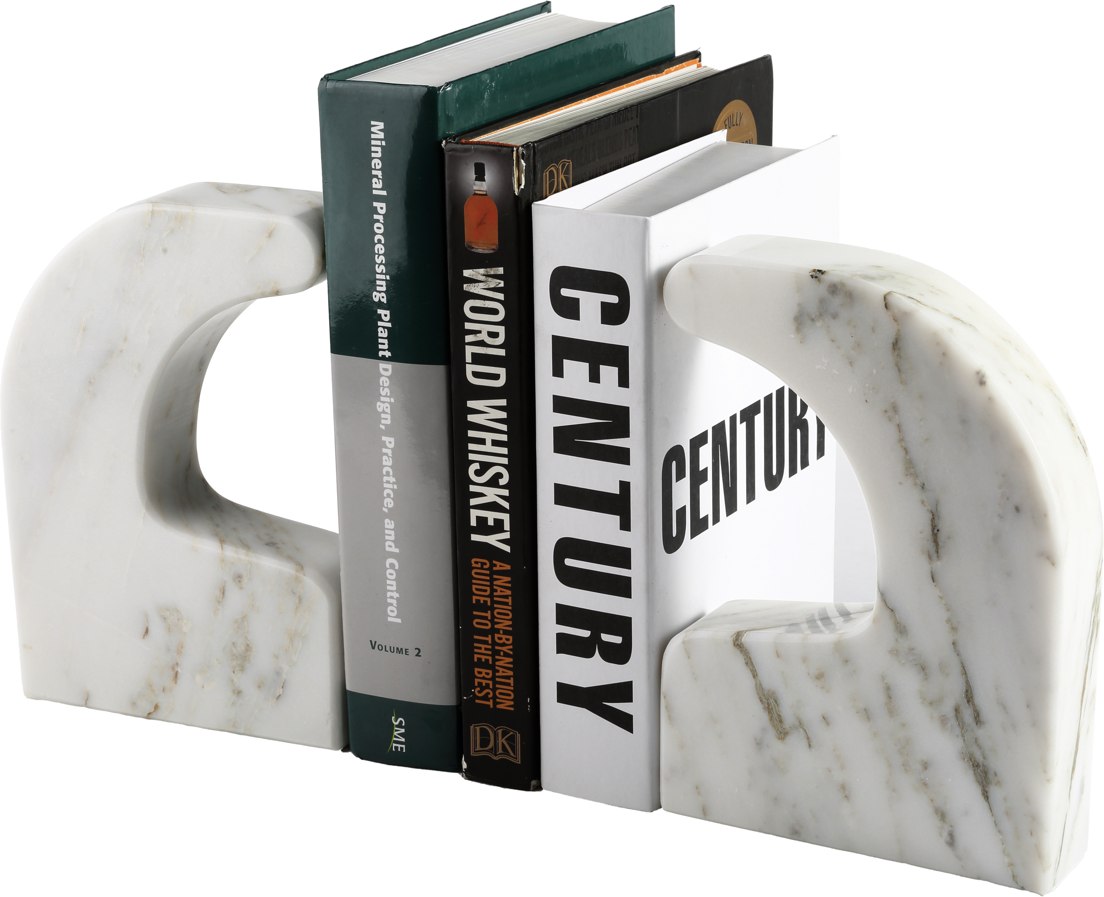 Swan Shaped Bookends - Marble (Oriental Calacatta)