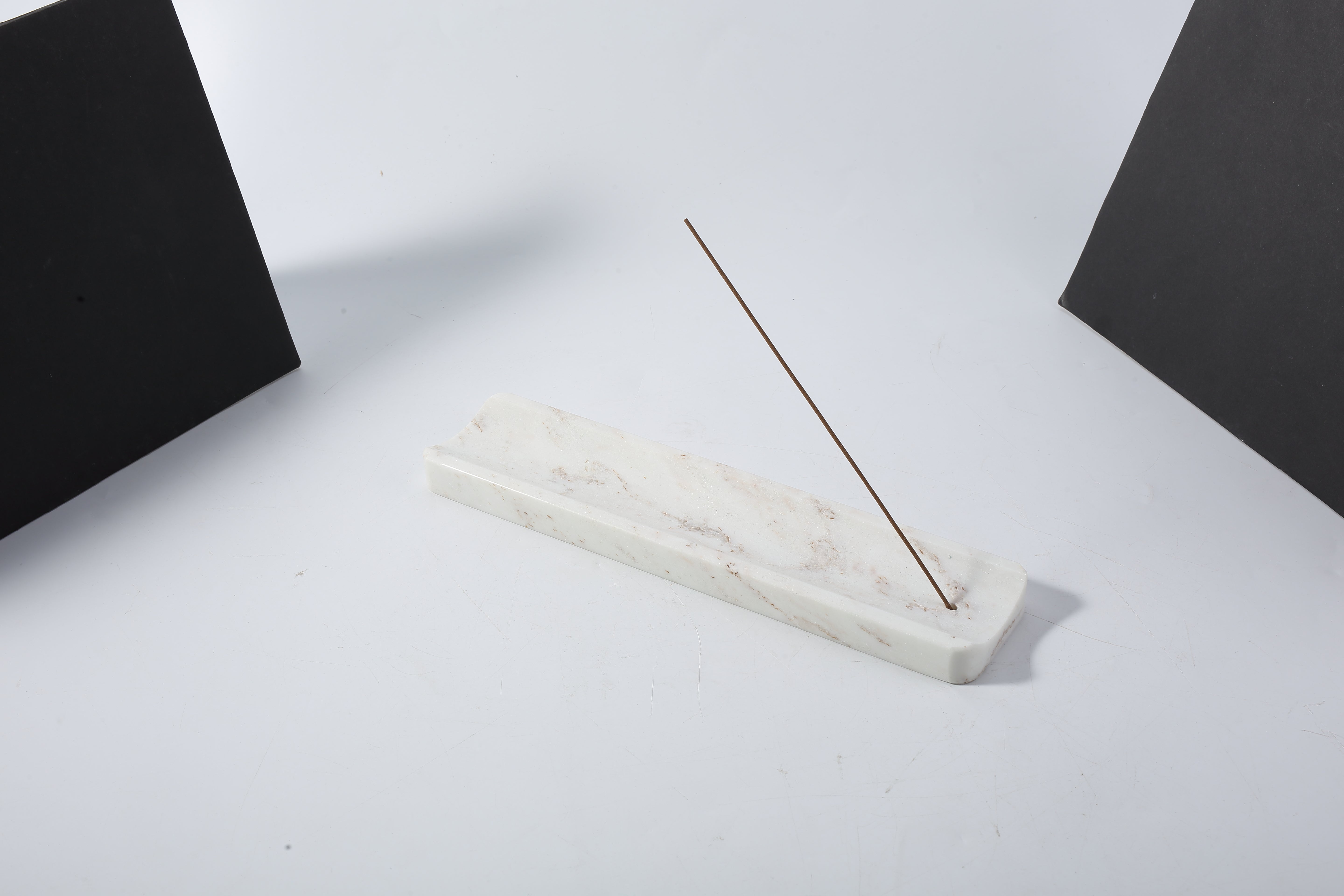 Koville gray incense burner in natural stone