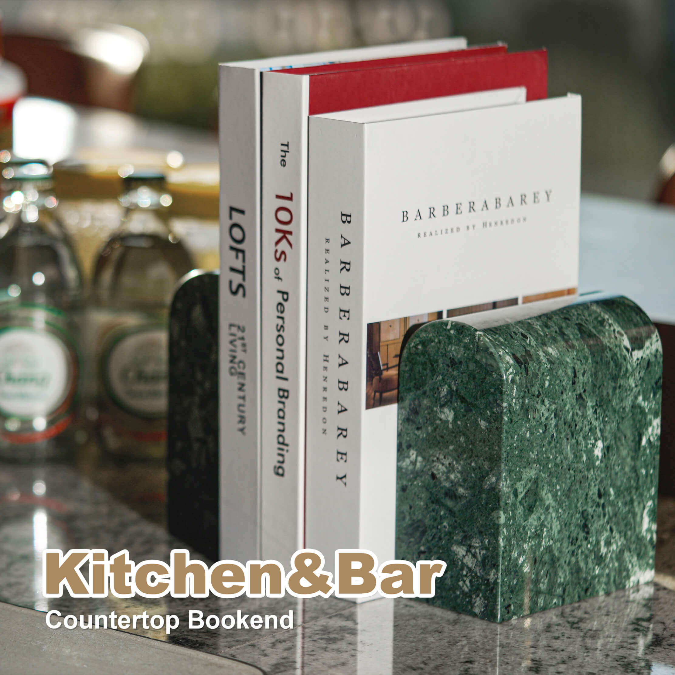 Koville-13lbs-Luxury-Marble-Bookends-Heavy-Duty-Book-Holders-Indian-Green