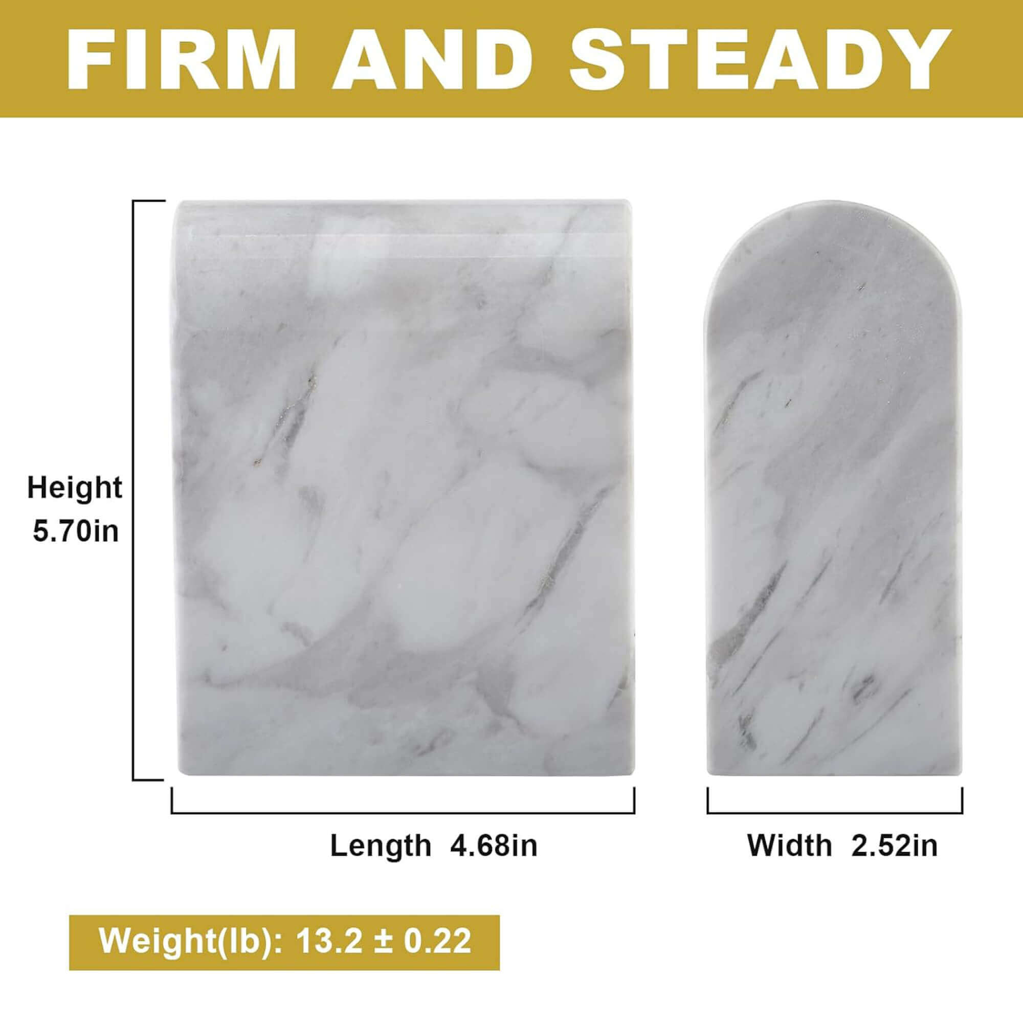 Koville-13lbs-Luxury-Marble-Bookends-Heavy-Duty-Book-Holders-Volakas
