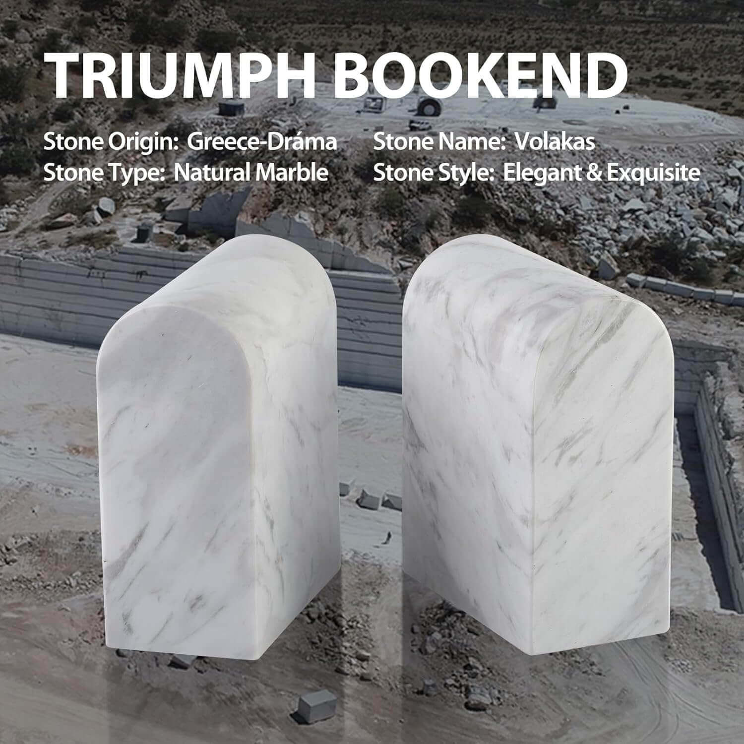 Koville-13lbs-Luxury-Marble-Bookends-Heavy-Duty-Book-Holders-Volakas