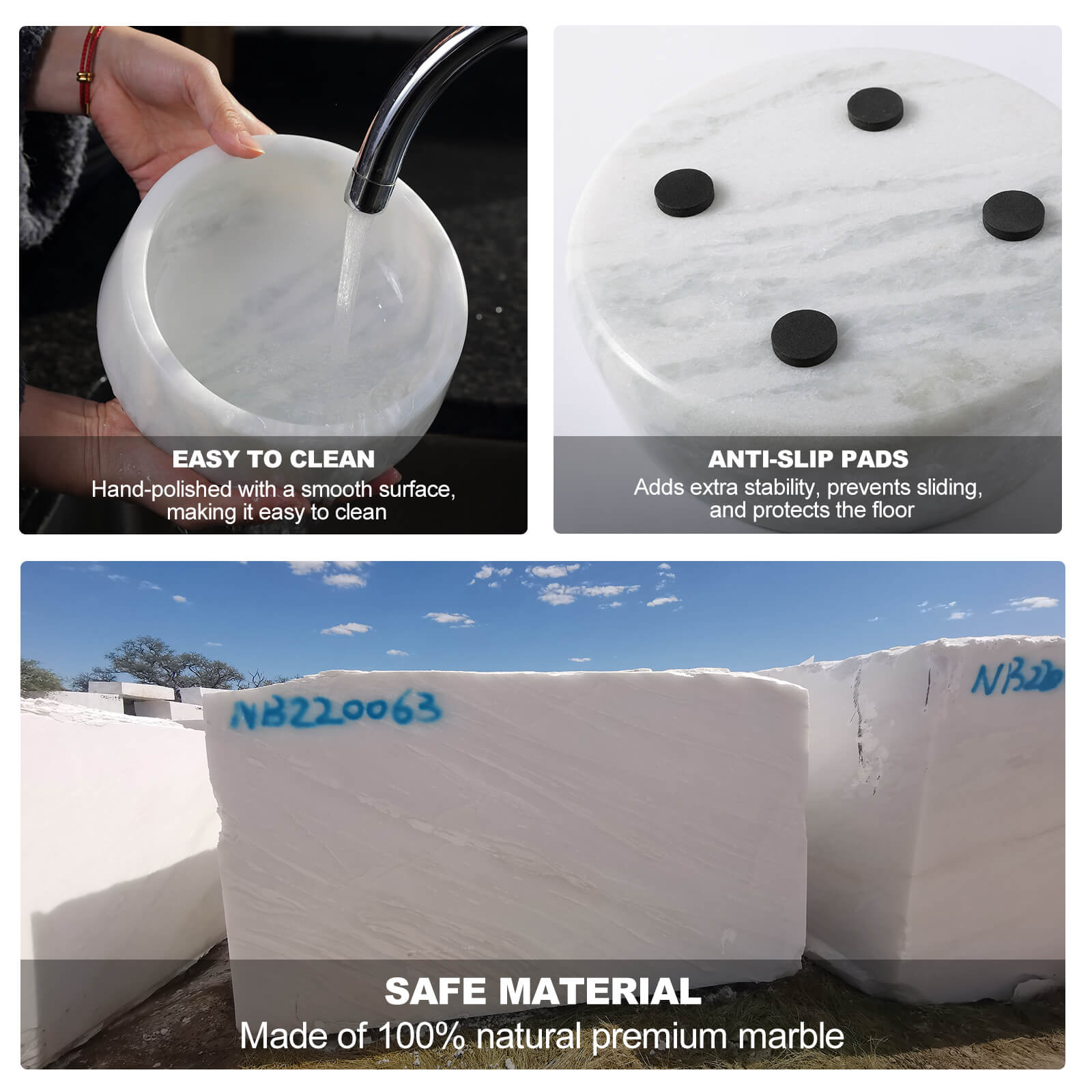 Dog Bowl - Marble (Namib Fantasy)