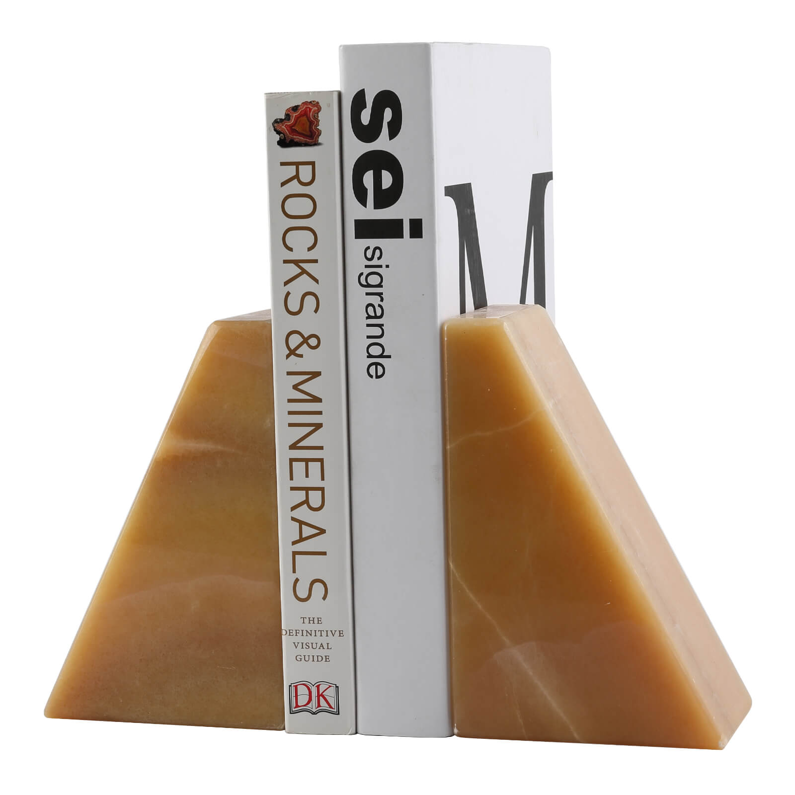 Koville-7lbs-Trapezoid-Marble-Bookends-Mexico-Onyx-Book-Holders