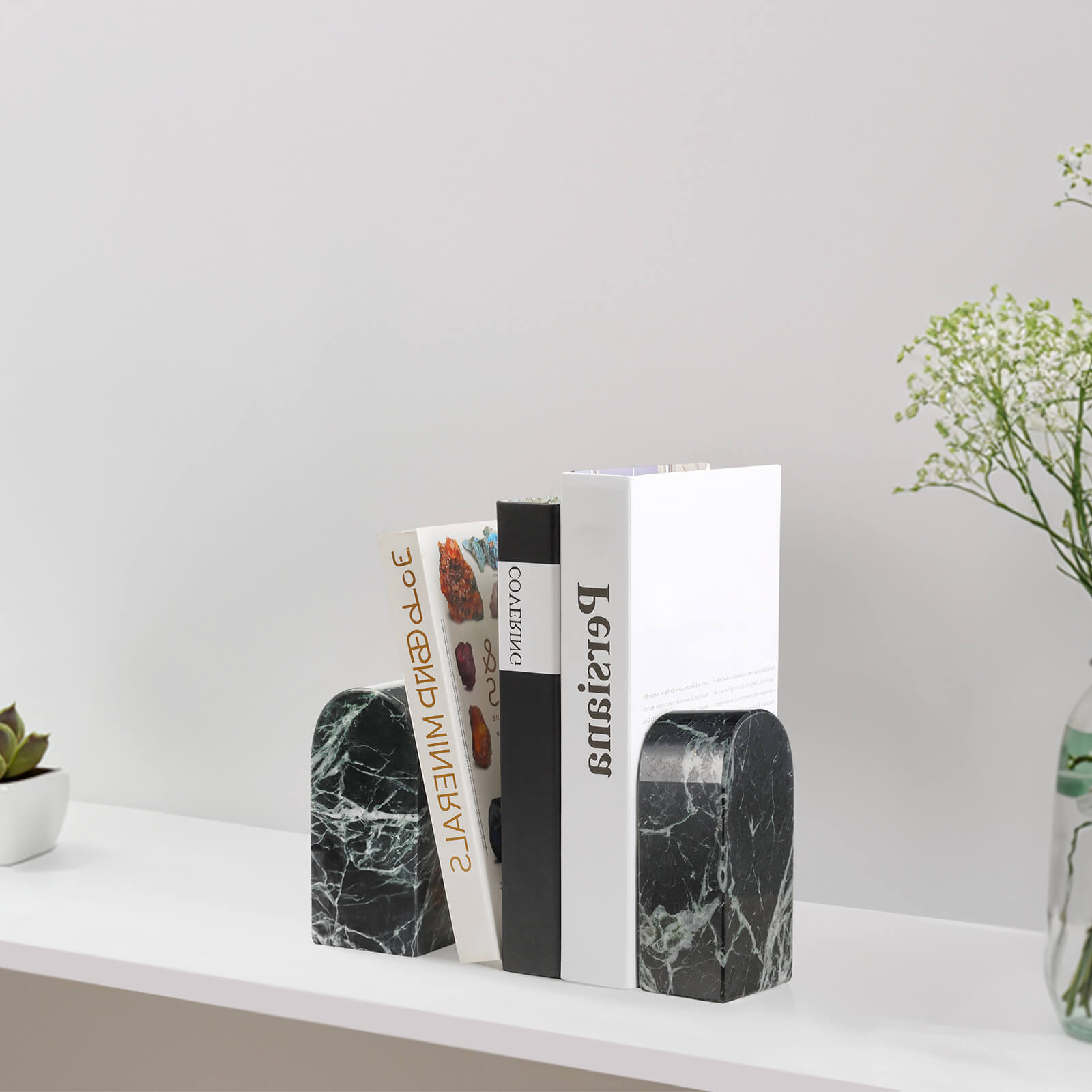 Koville-Luxury-Marble-Bookends-7lbs--Verde-Remeggiato-Book-Holders