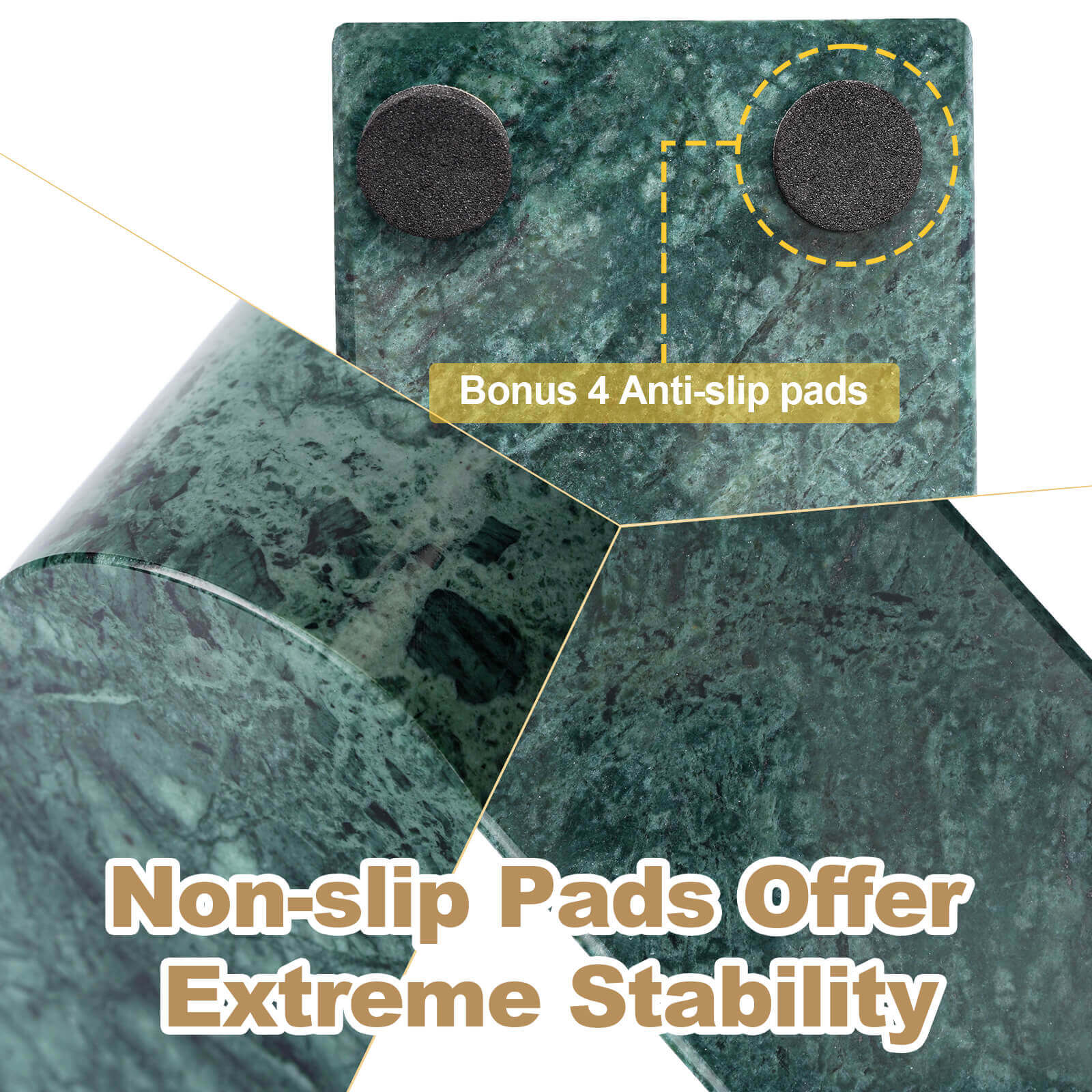 Koville-Luxury-Marble-Bookends-7lbs-Heavy-Duty-Book-Holders-IndianGreen