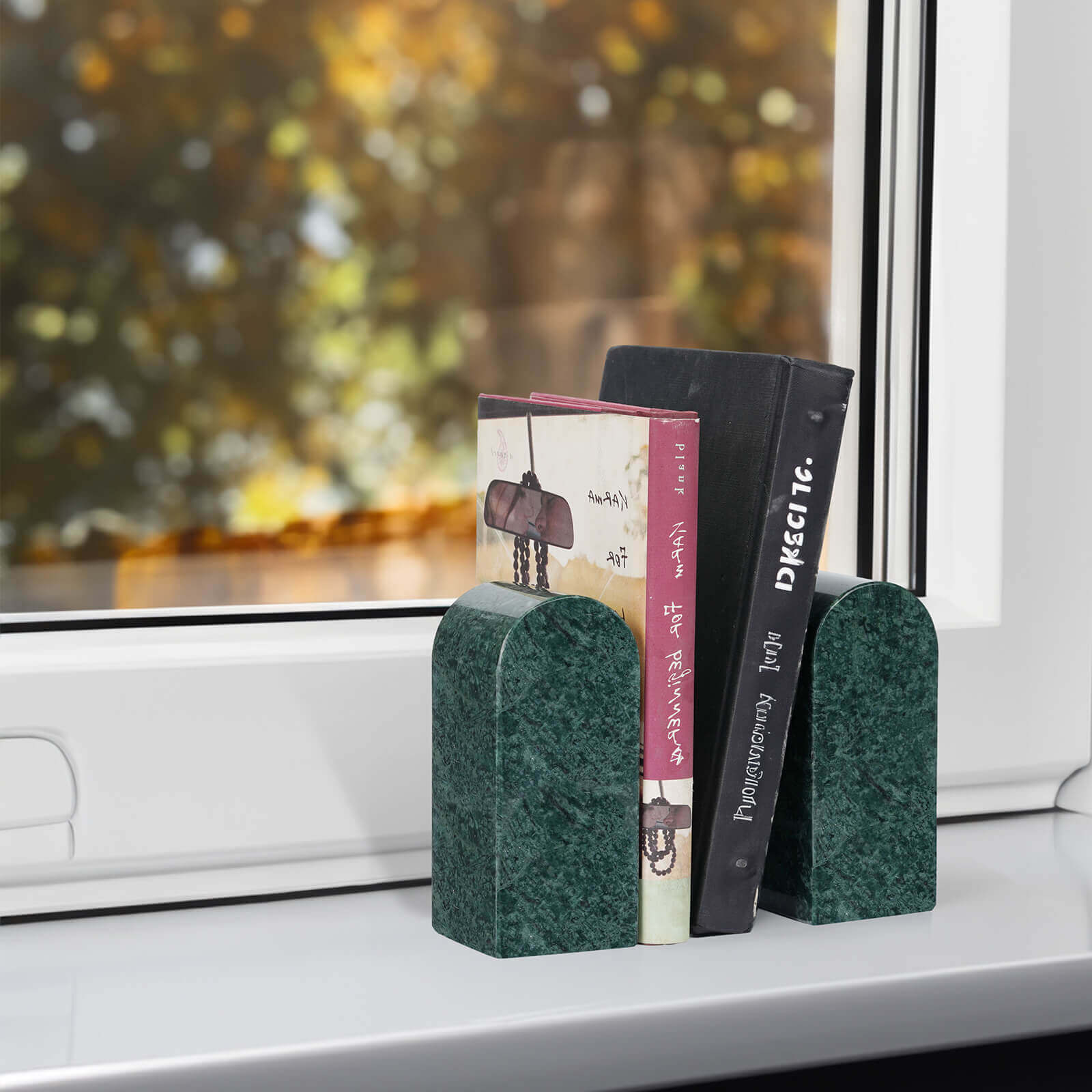 Koville-Luxury-Marble-Bookends-7lbs-Heavy-Duty-Book-Holders-IndianGreen