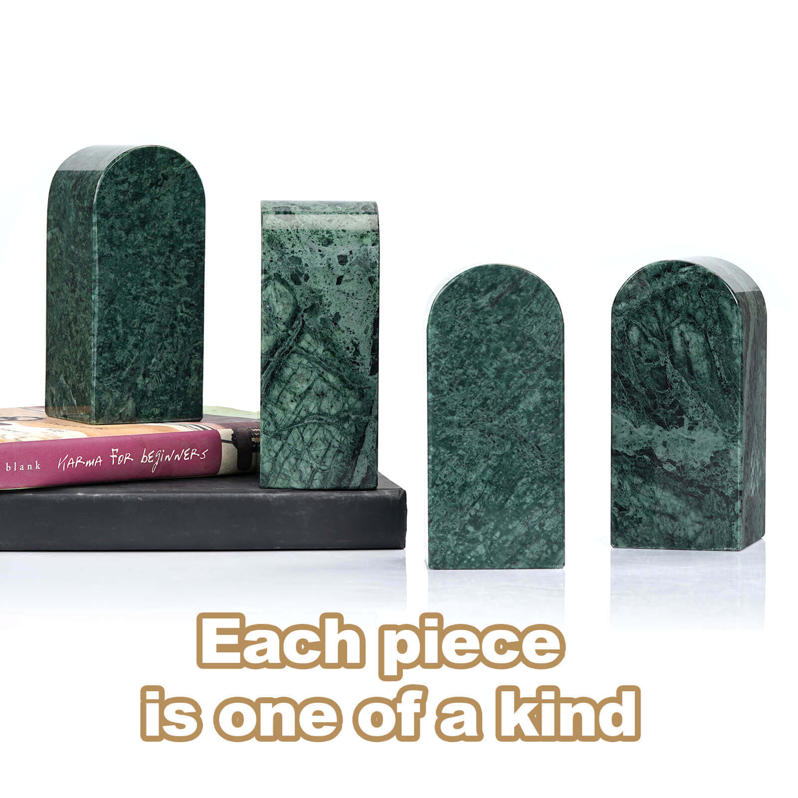 Koville-Luxury-Marble-Bookends-7lbs-Heavy-Duty-Book-Holders-IndianGreen