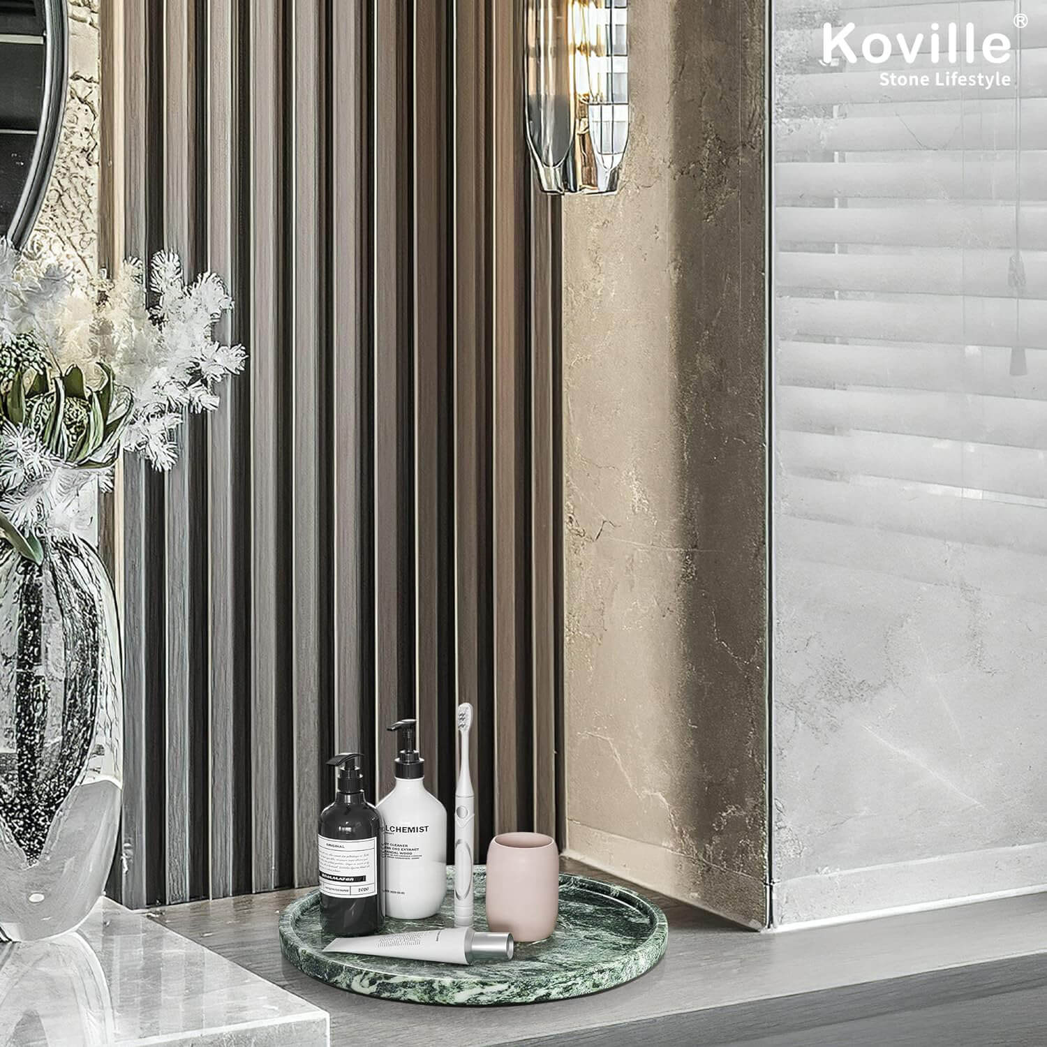 Koville-Luxury-Natural-Marble-Round-Serving-Trays-Verde-Remeggiato